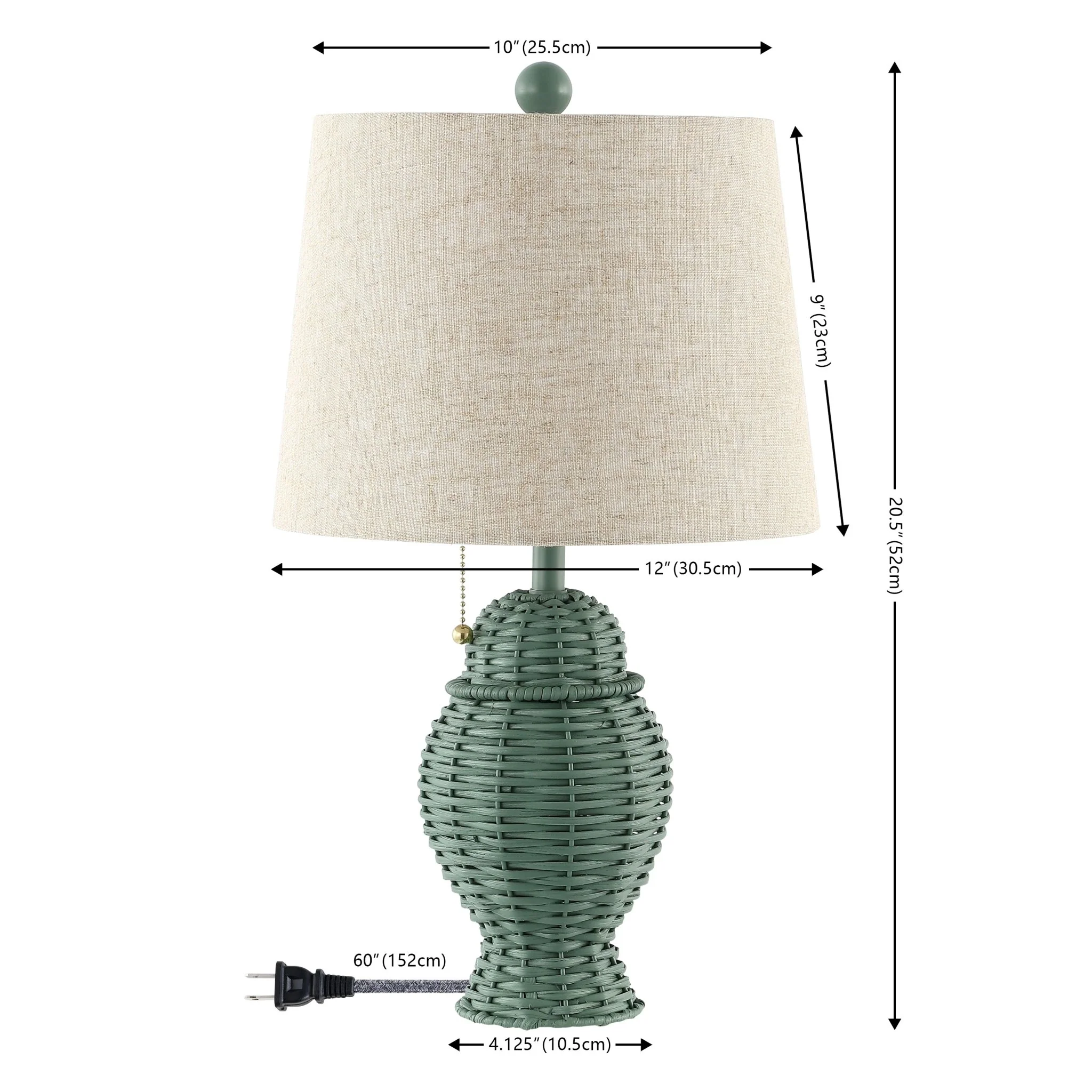 Margie Wicker Bohemian Rustic Iron LED Table Lamp - Image 16