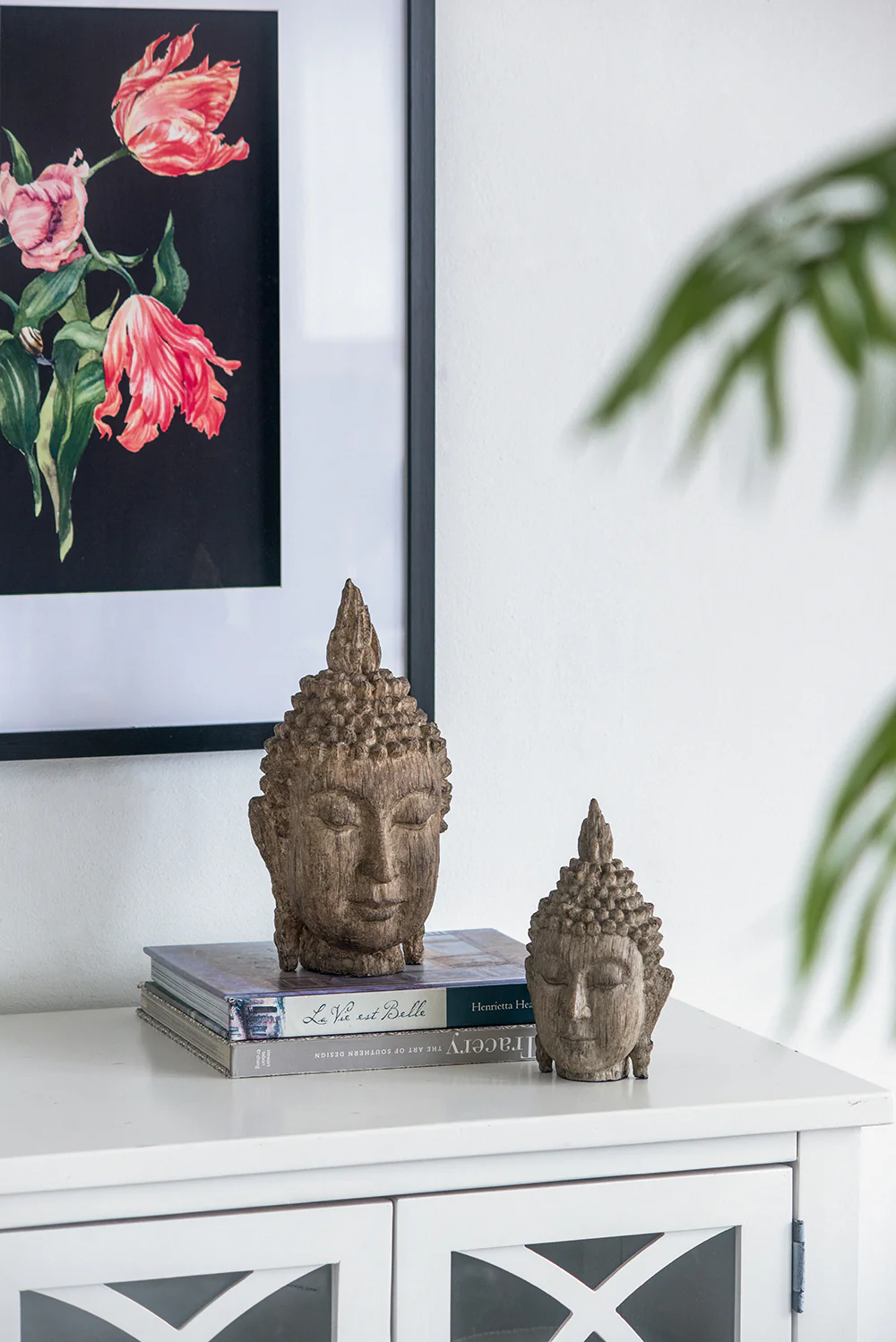 Meditating Buddha Head Sculpture, Large - Image 11