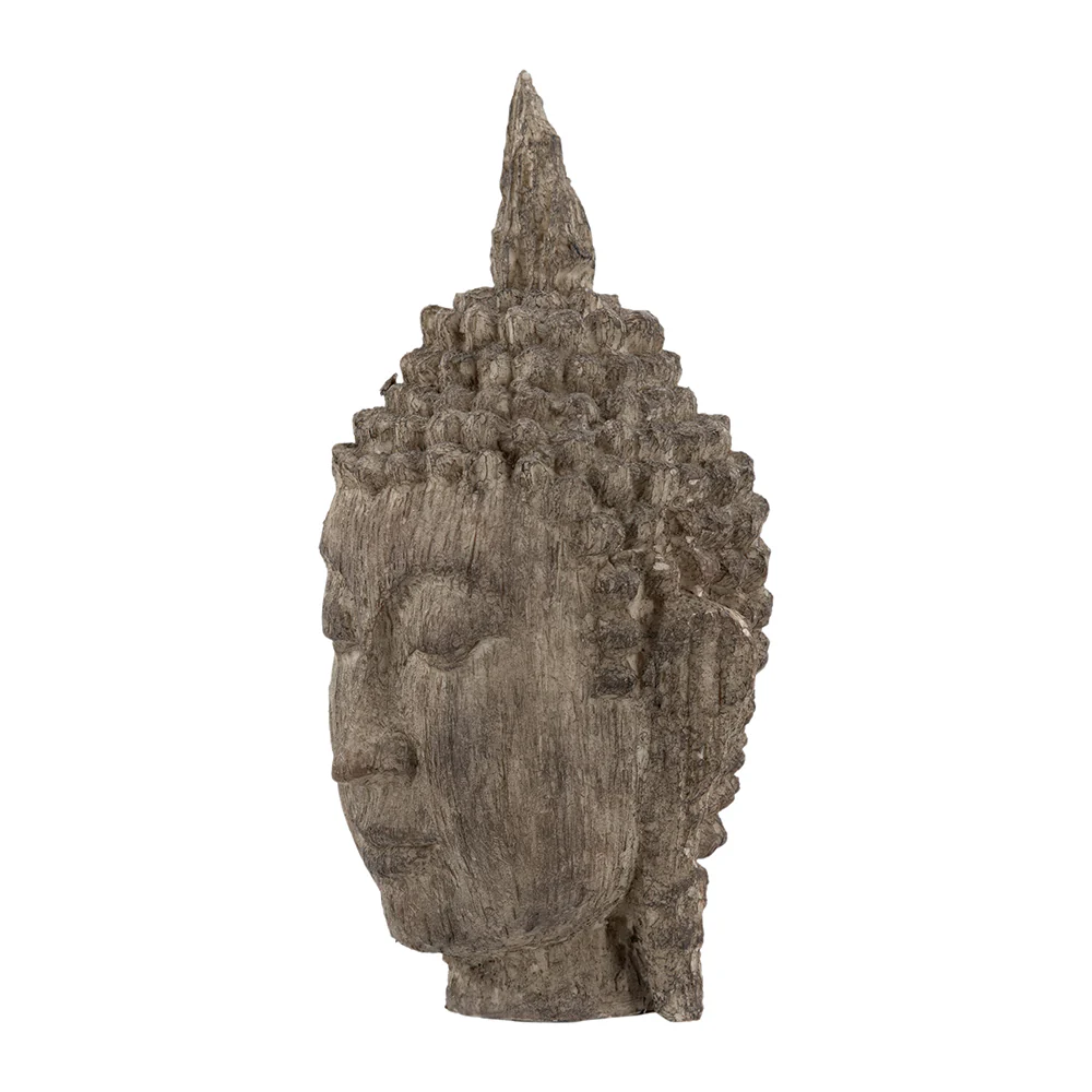 Meditating Buddha Head Sculpture, Large - Image 2