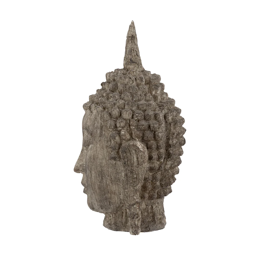 Meditating Buddha Head Sculpture, Large - Image 3