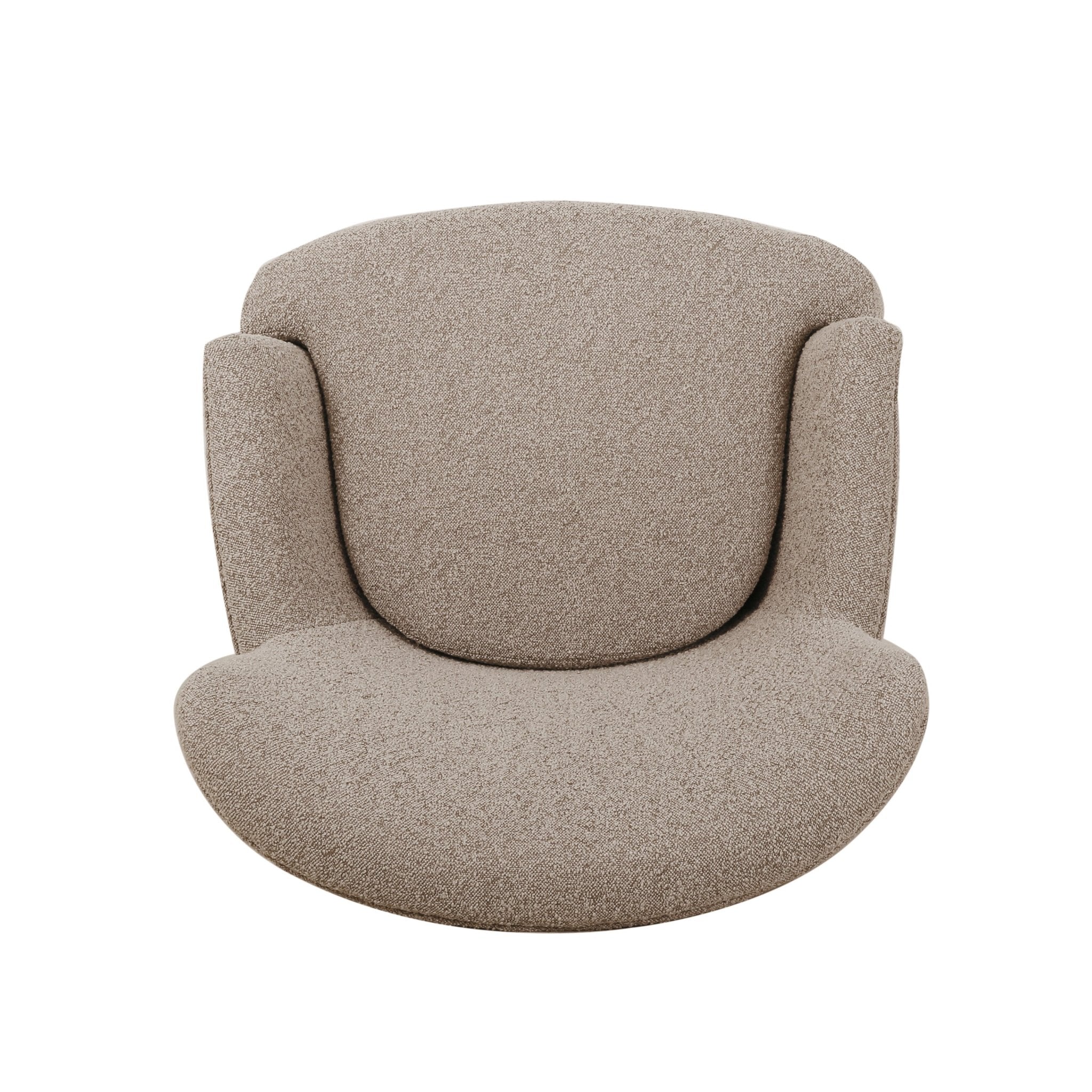 Melodique Boucle Fabric Upholstered Club Chair with Tapered Legs - Image 14