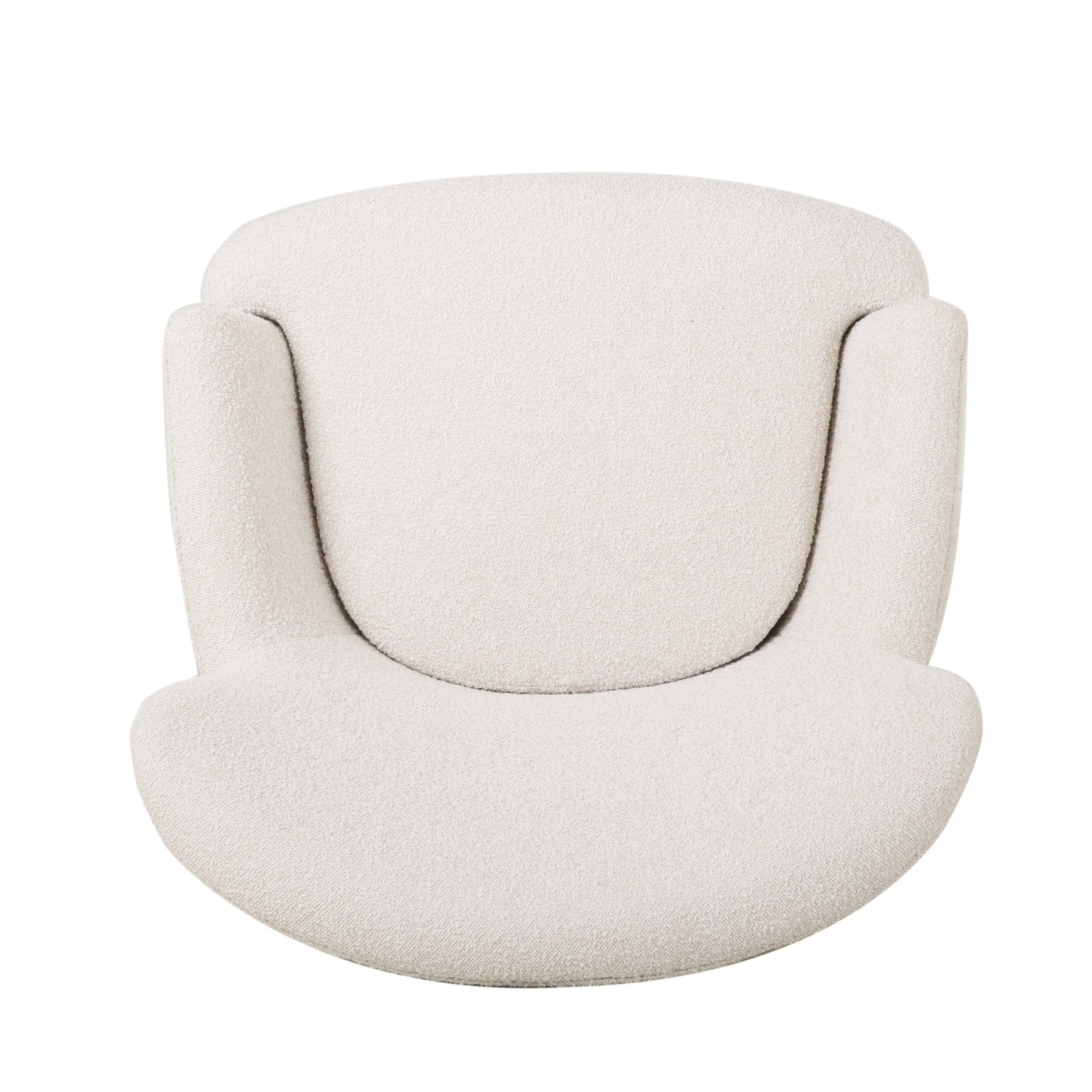 Melodique Boucle Fabric Upholstered Club Chair with Tapered Legs - Image 6