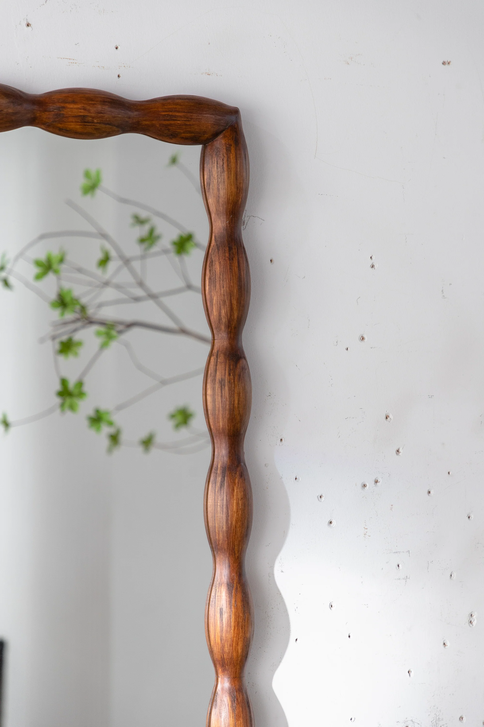 Mid-Century Modern Mirror with Solid Wood Frame - Image 4