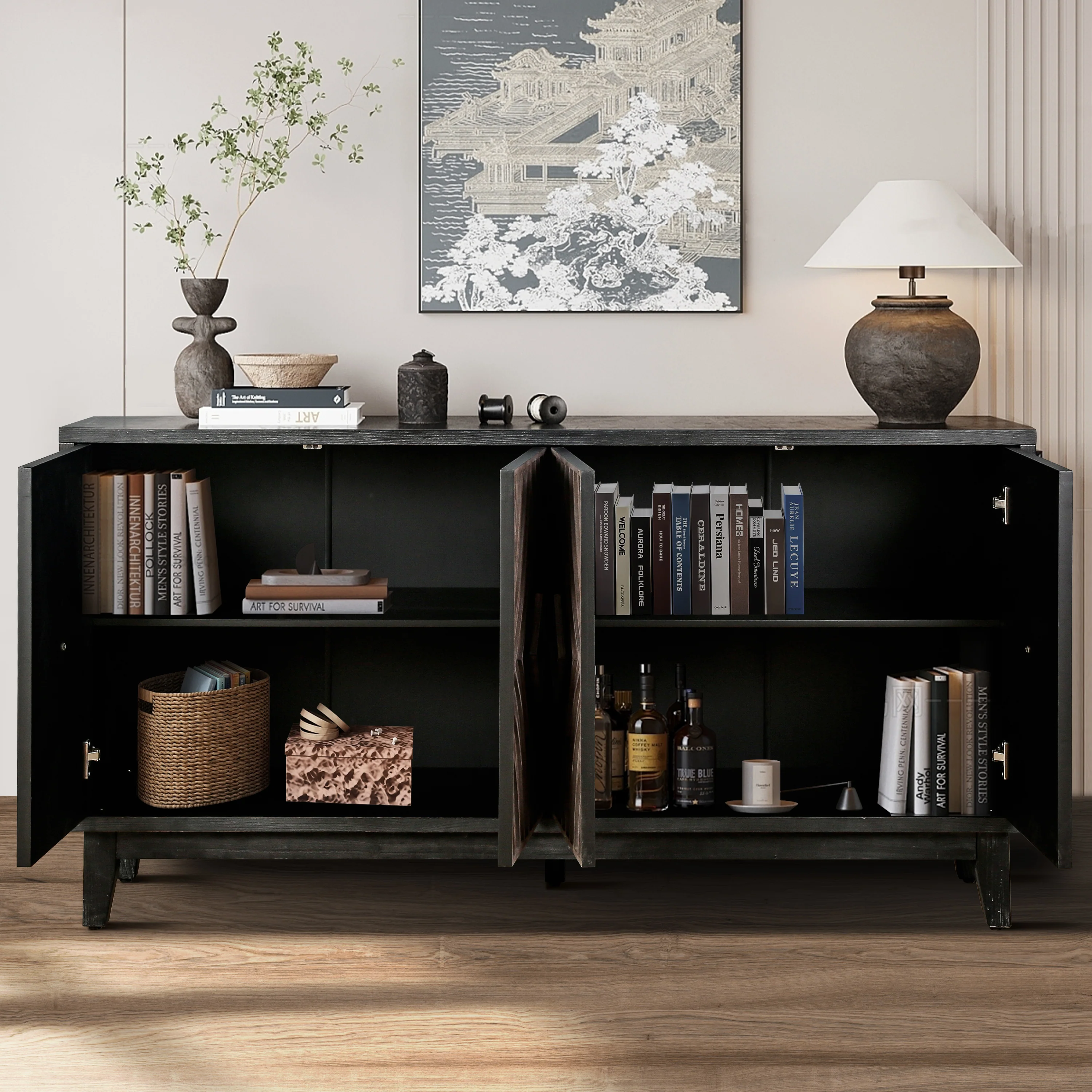 Mid Century Sideboard Buffet Cabinet - Image 2