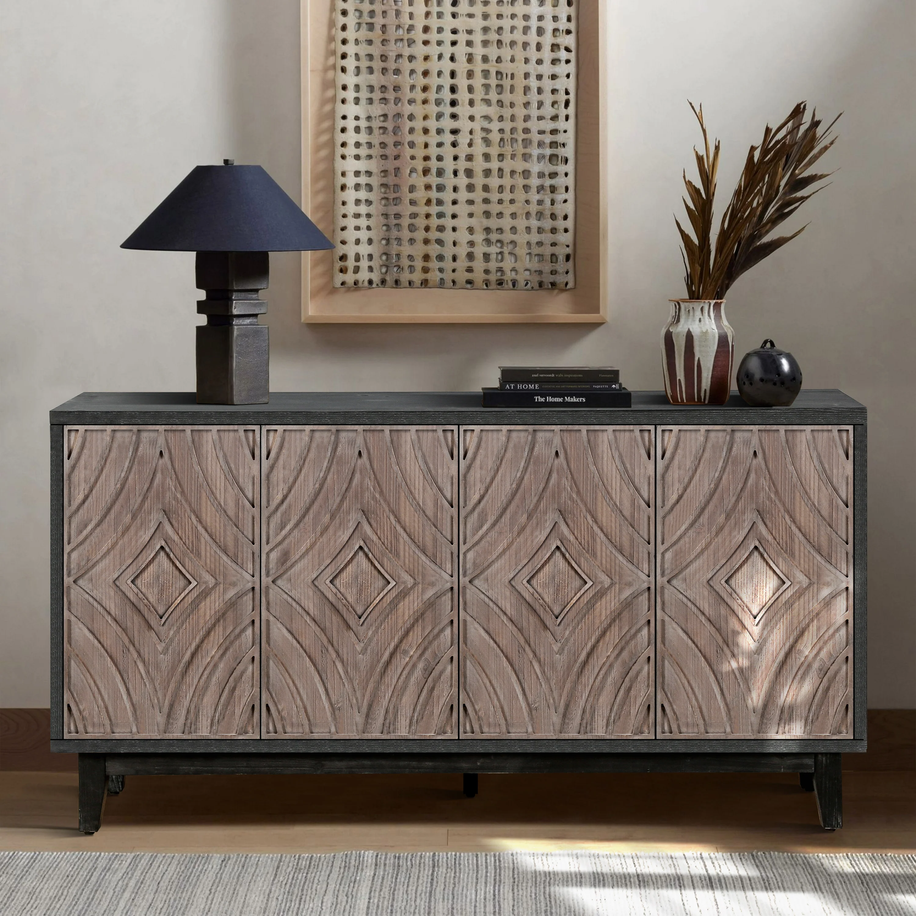 Mid Century Sideboard Buffet Cabinet - Image 3