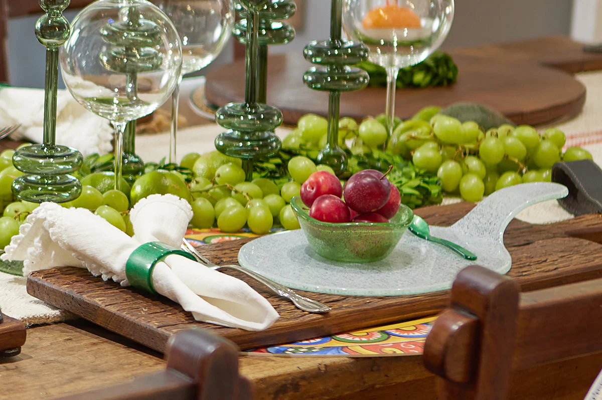 Mini Oval Glass Cheese Tray, White - Image 2