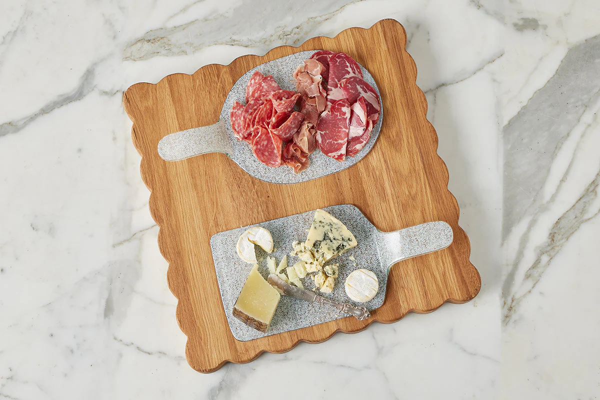 Mini Oval Glass Cheese Tray, White - Image 4