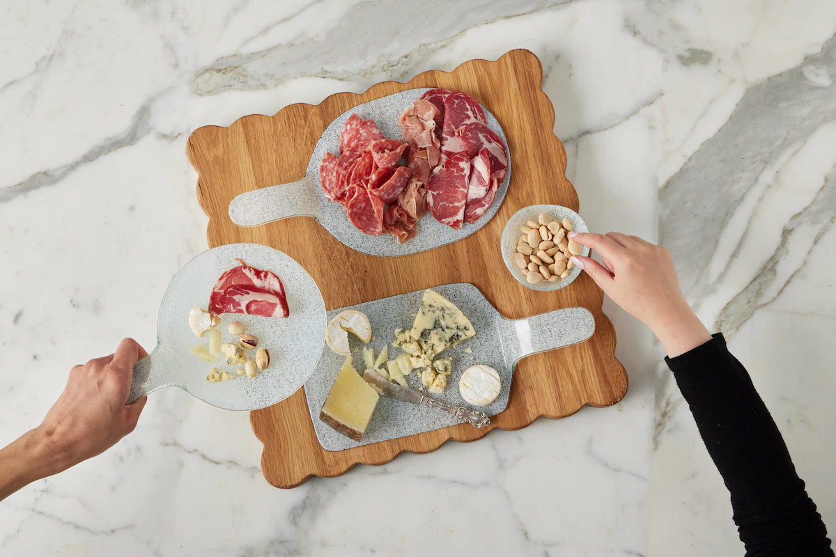 Mini Oval Glass Cheese Tray, White - Image 5