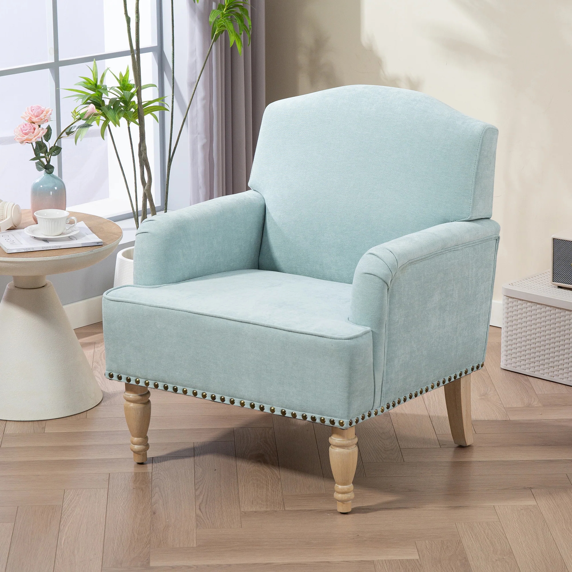 Nailhead Trim Upholstered Accent Chair - Image 27