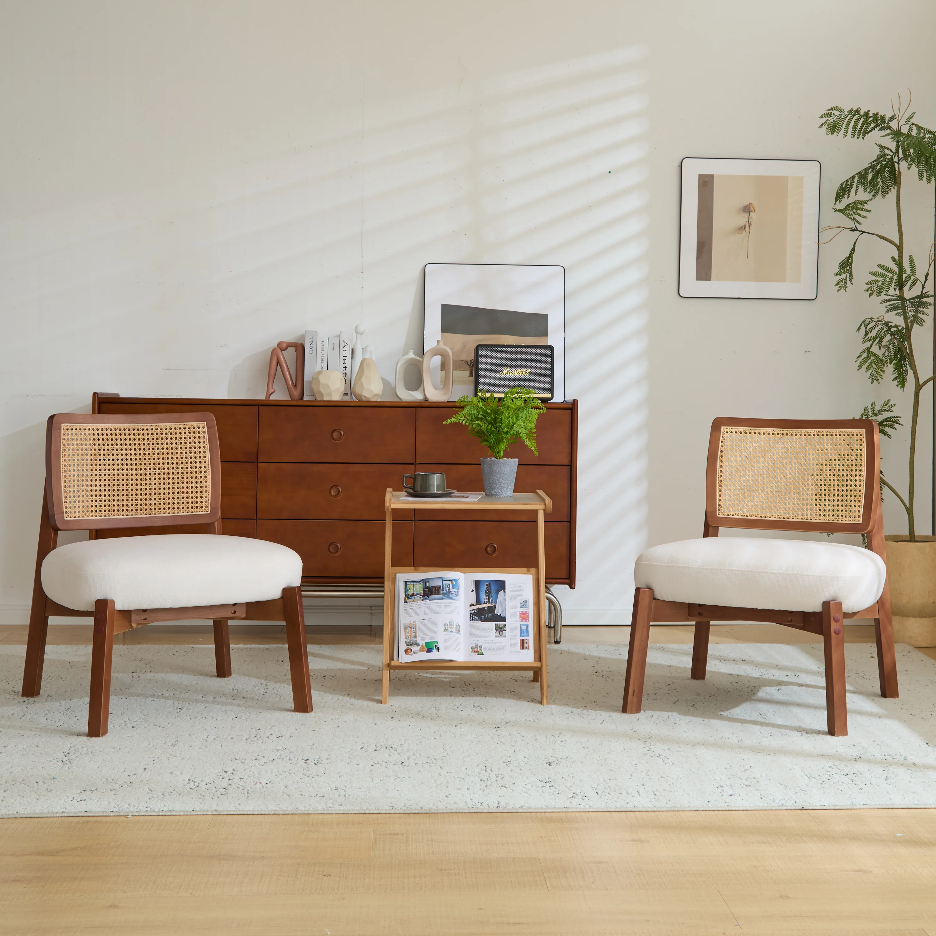 Modern Beige Lounge Chair - Image 2
