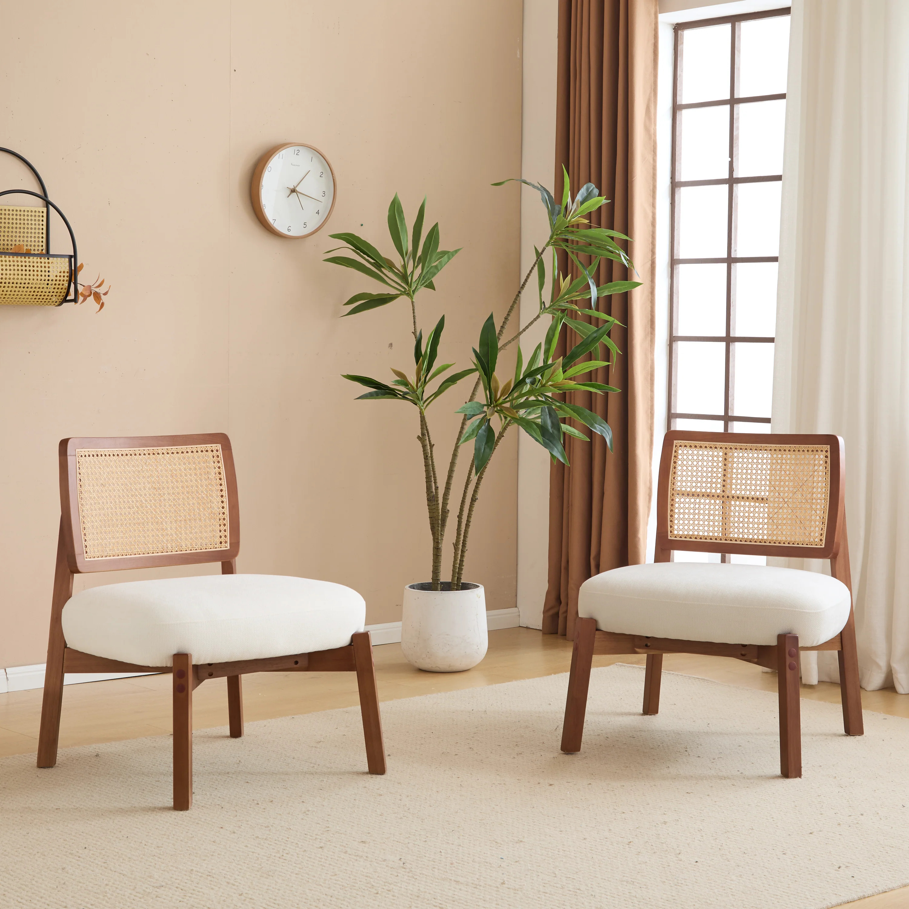 Modern Beige Lounge Chair - Image 4