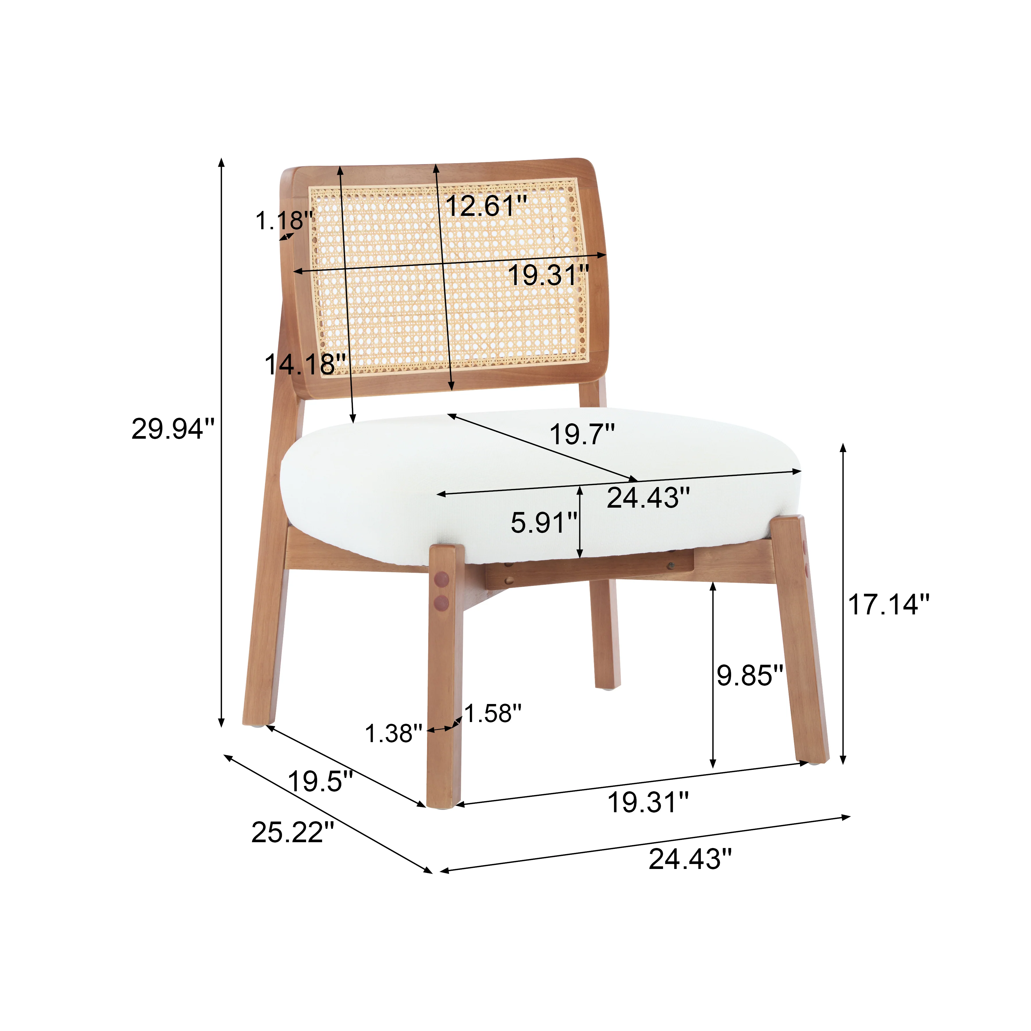 Modern Beige Lounge Chair - Image 6