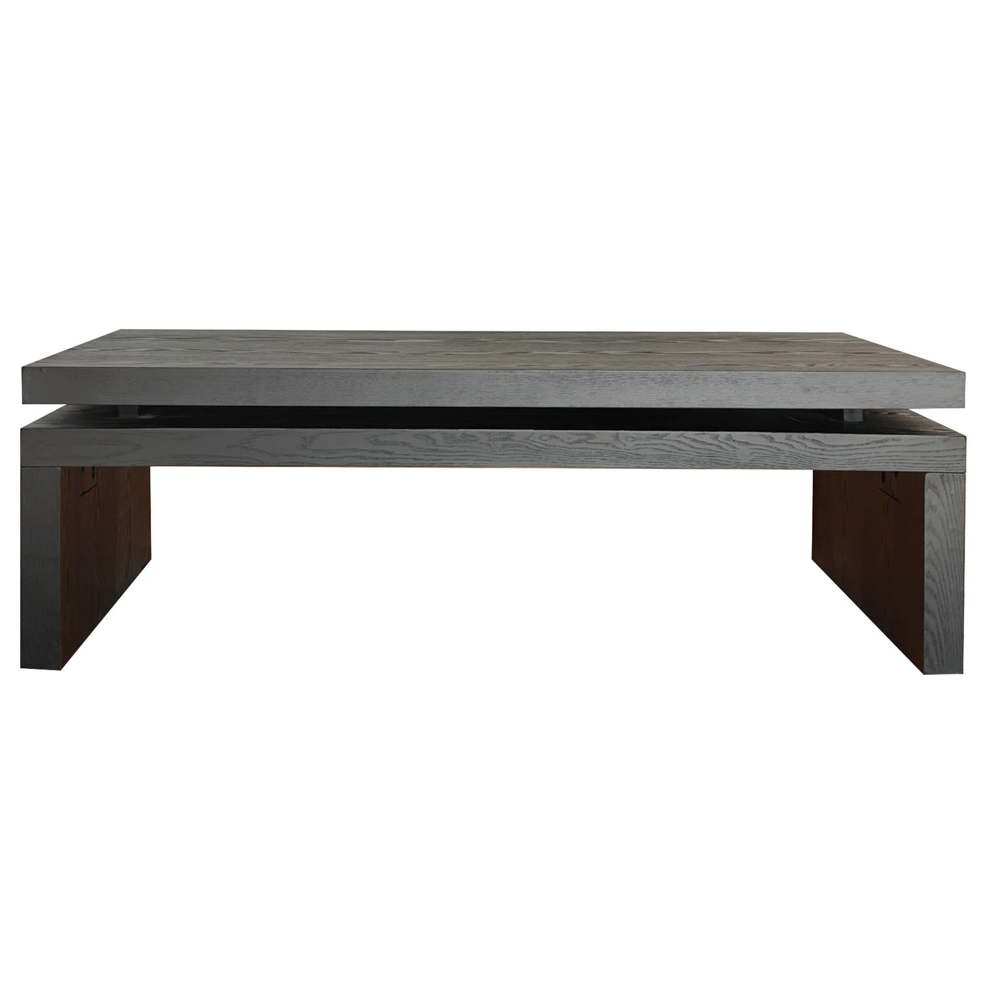 Modern Black Wood Coffee Table - Image 4