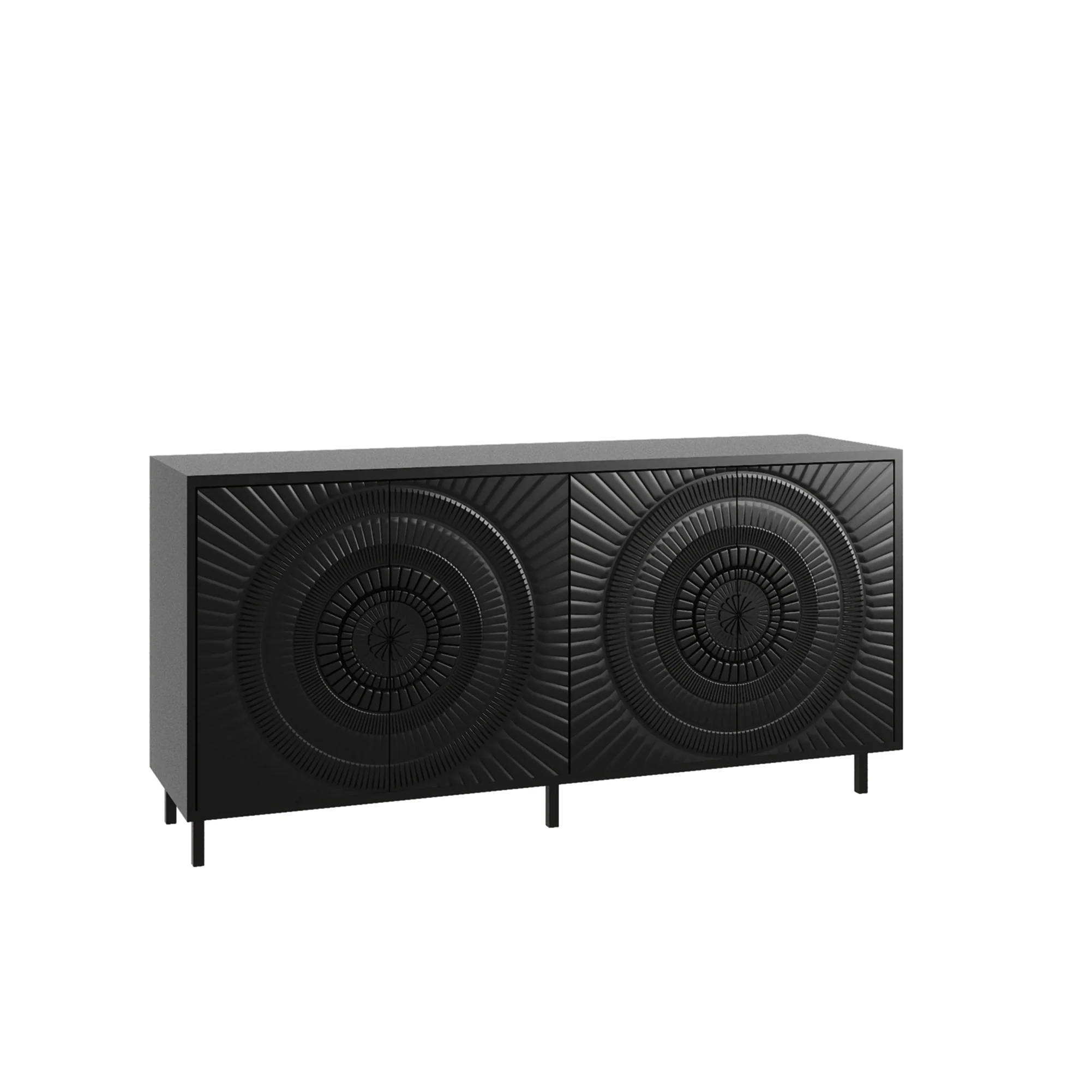 Modern Black Wood Sideboard - Image 4