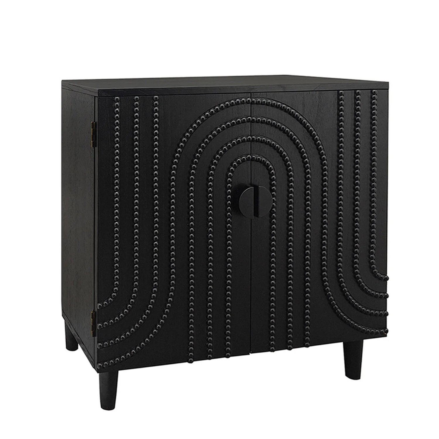Modern Black Wood Storage Cabinet - Image 4