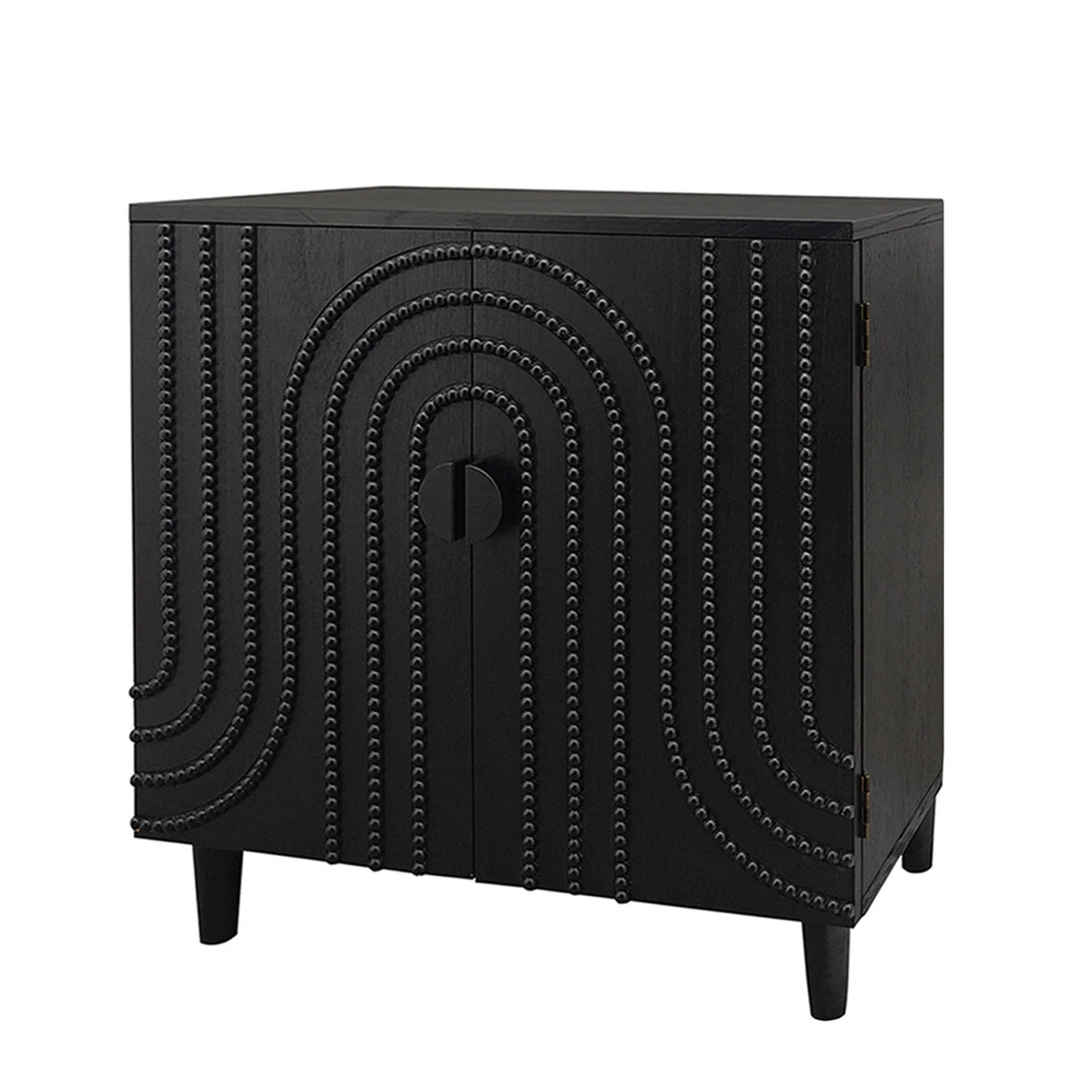 Modern Black Wood Storage Cabinet - Image 5