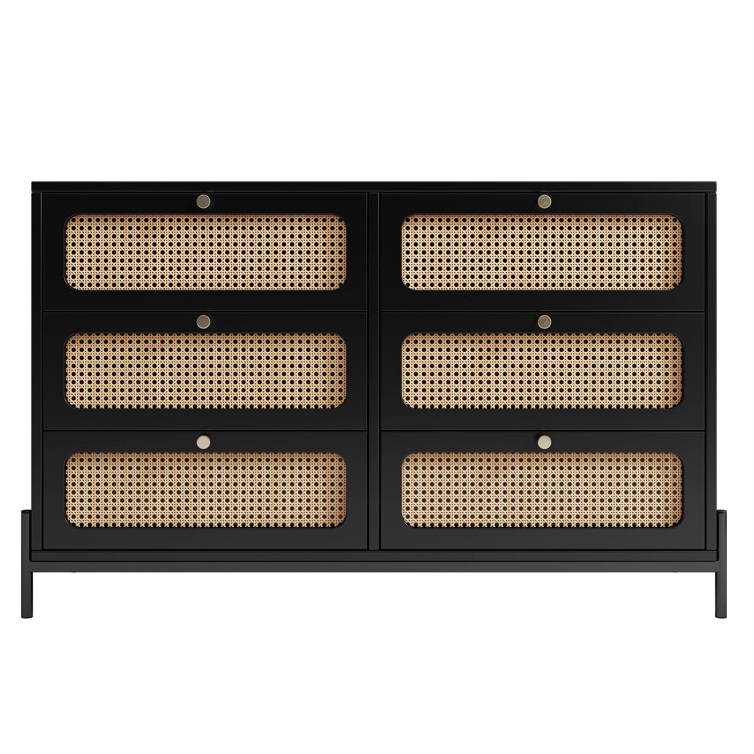 Modern Cannage Rattan Storage Cabinet - Image 9