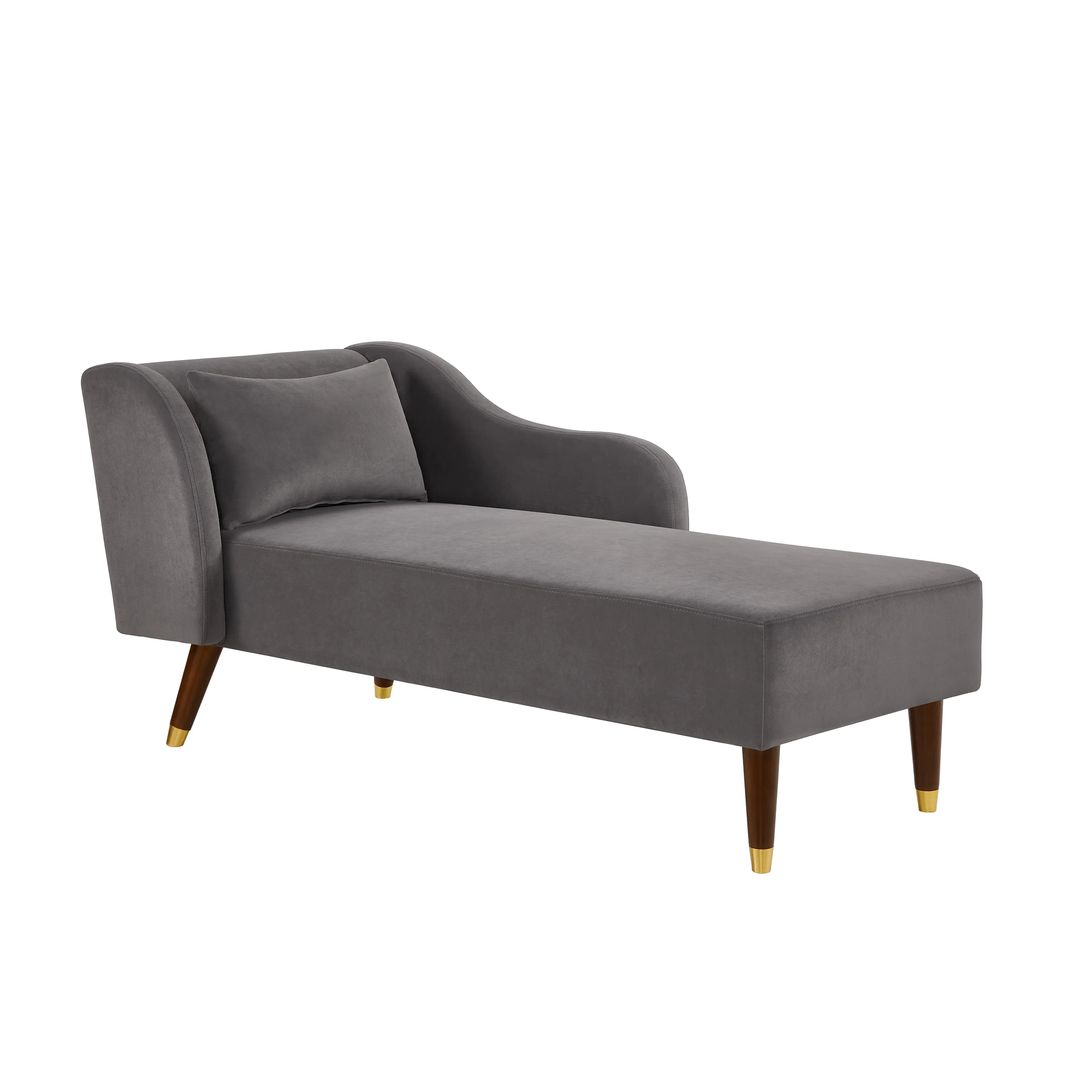 Modern Velvet Upholstered Chaise Lounge Chair - Image 19