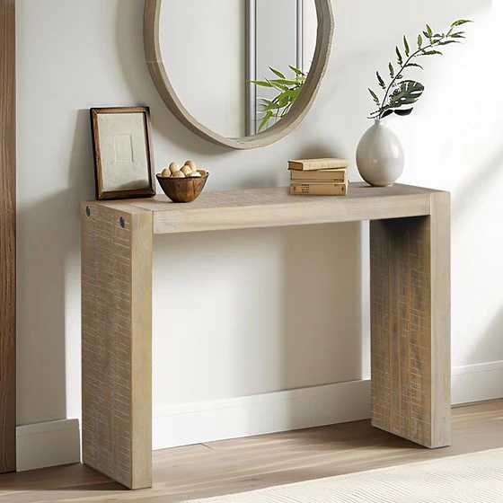 Solid Wood Waterfall Console Table - Image 2