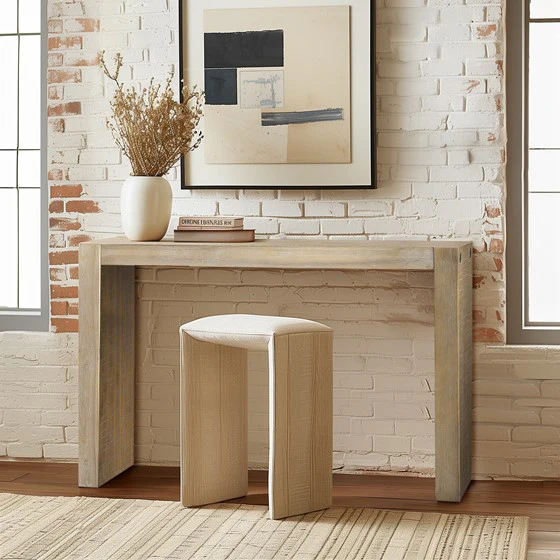 Solid Wood Waterfall Console Table - Image 3