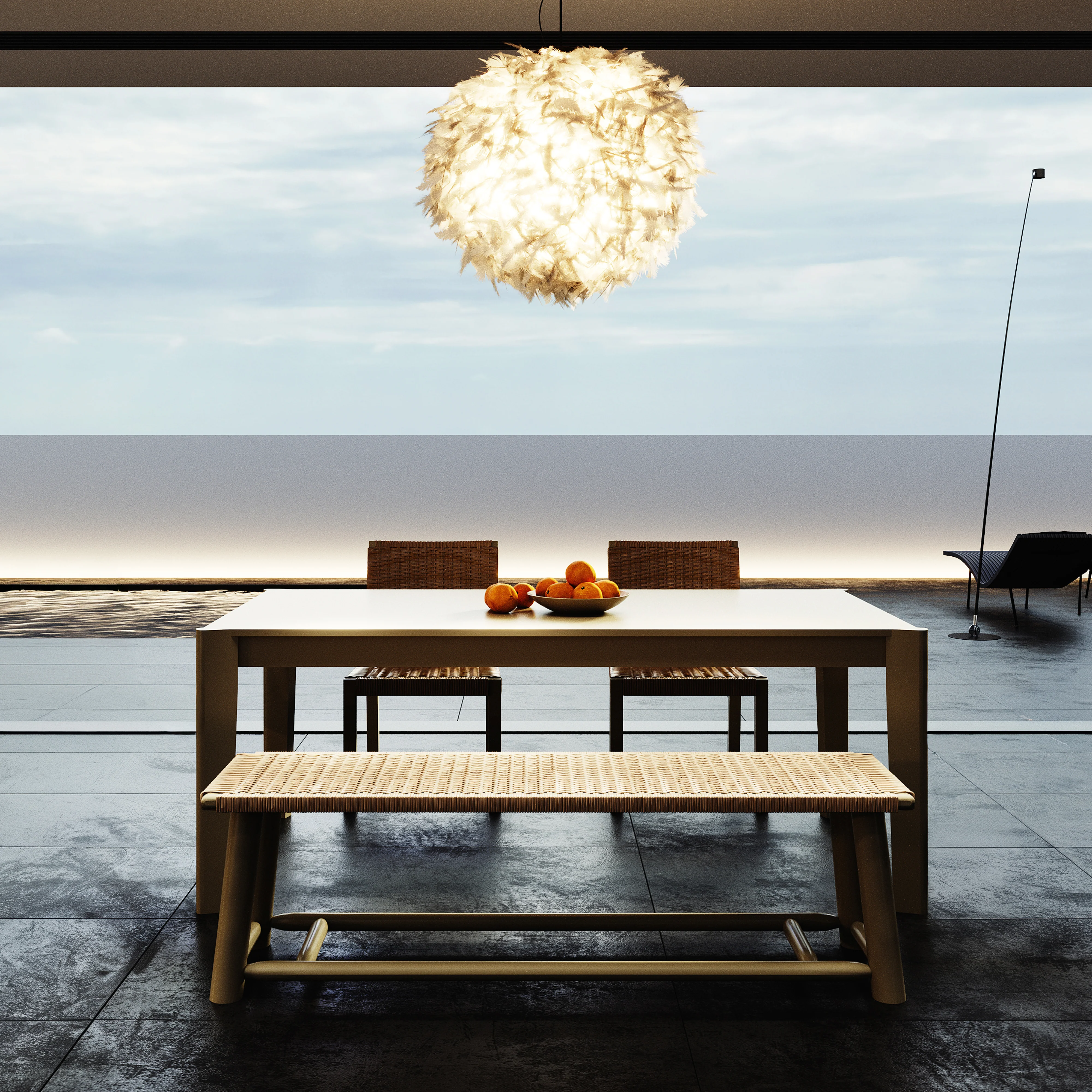 Modern Farmhouse Extendable Dining Table Set with Solid Wood Rattan Chairs - Image 11