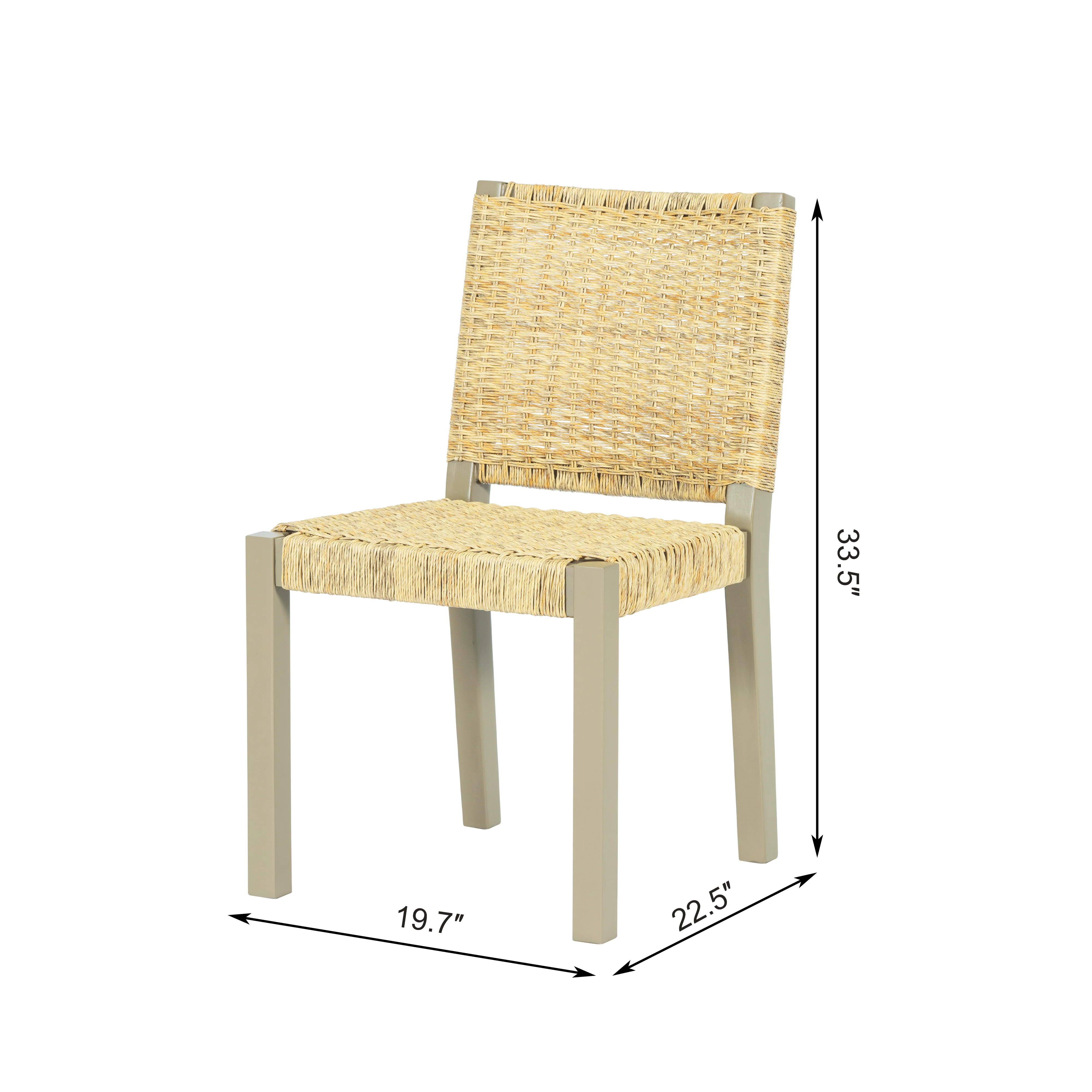 Modern Farmhouse Extendable Dining Table Set with Solid Wood Rattan Chairs - Image 15
