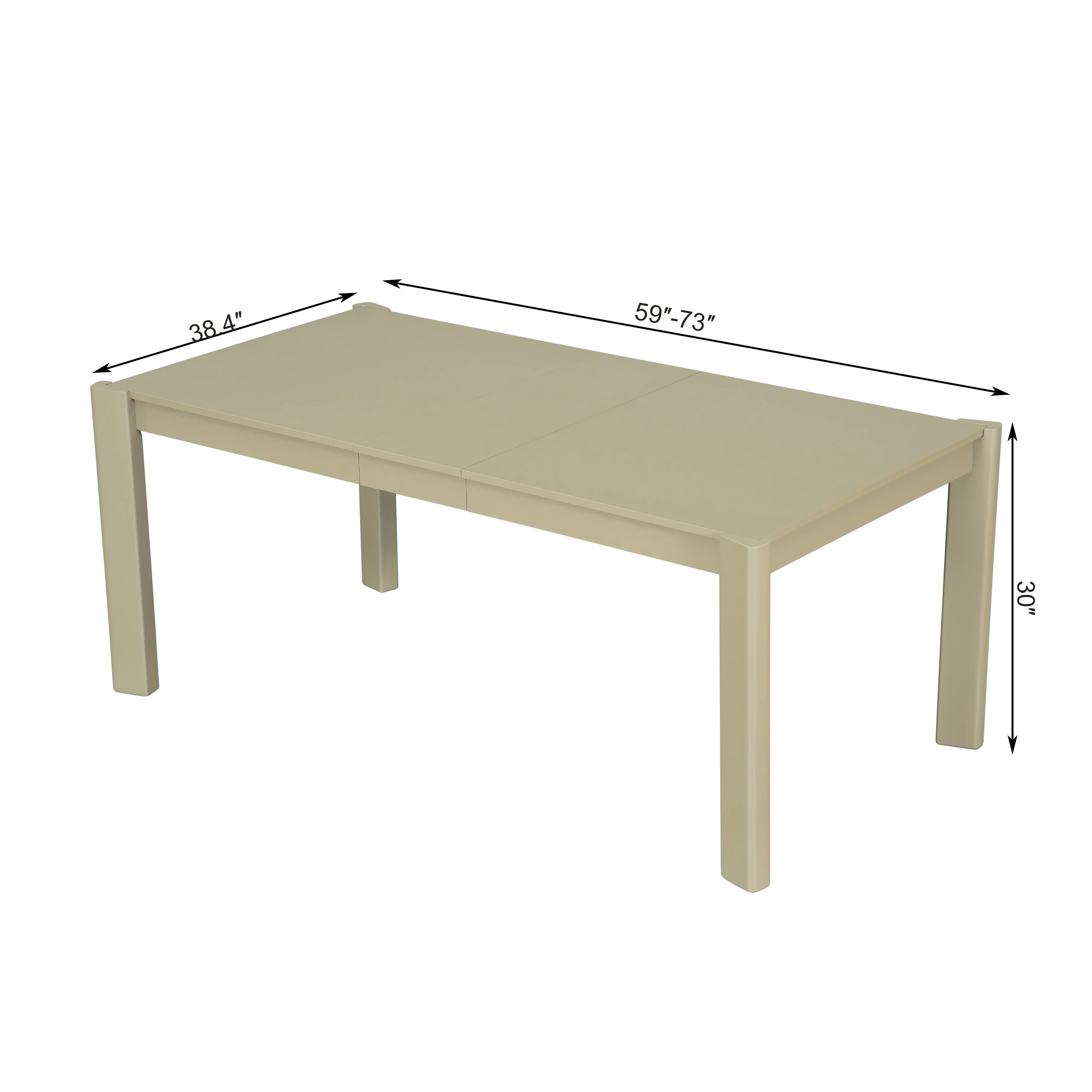 Modern Farmhouse Extendable Dining Table Set with Solid Wood Rattan Chairs - Image 16