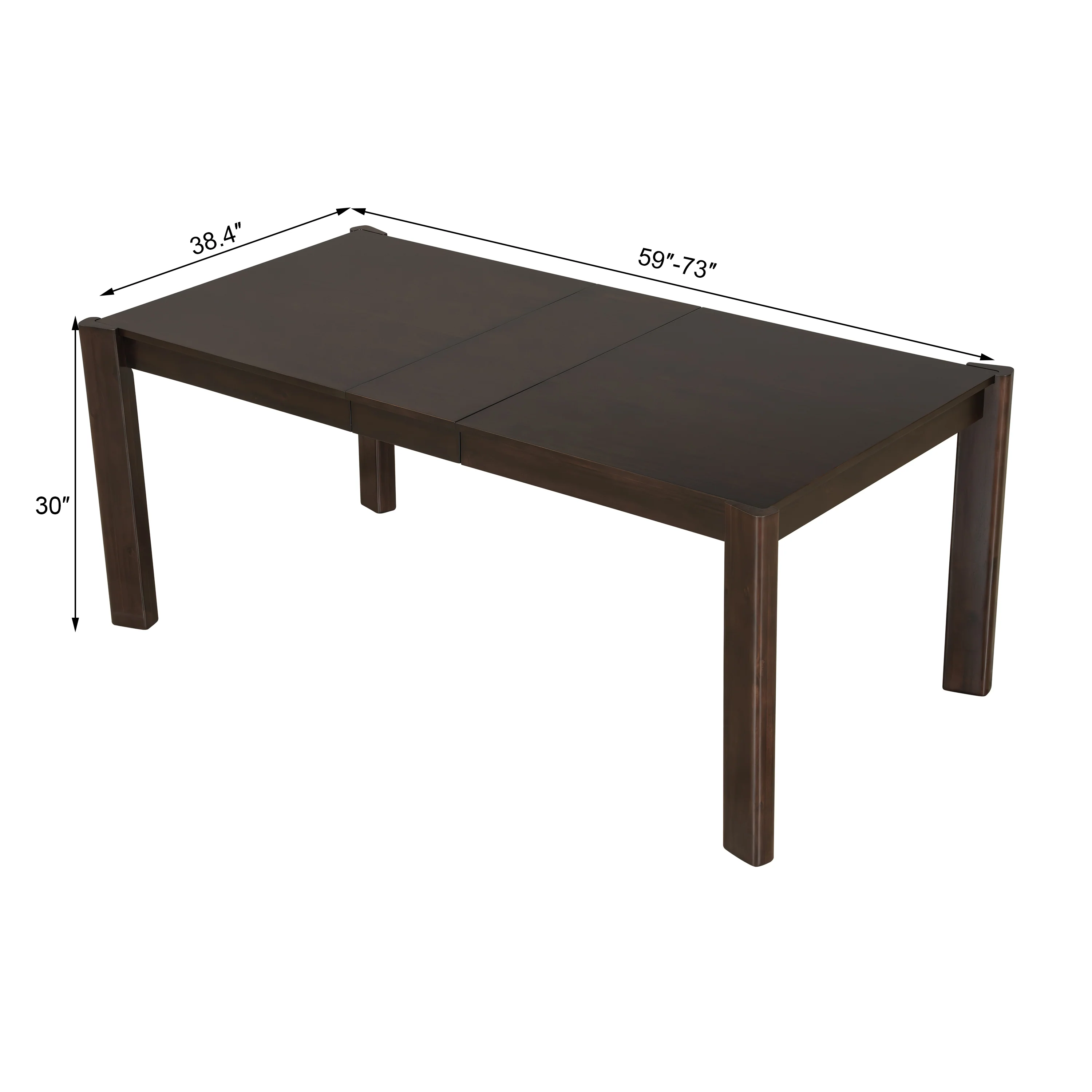 Modern Farmhouse Extendable Dining Table Set with Solid Wood Rattan Chairs - Image 6