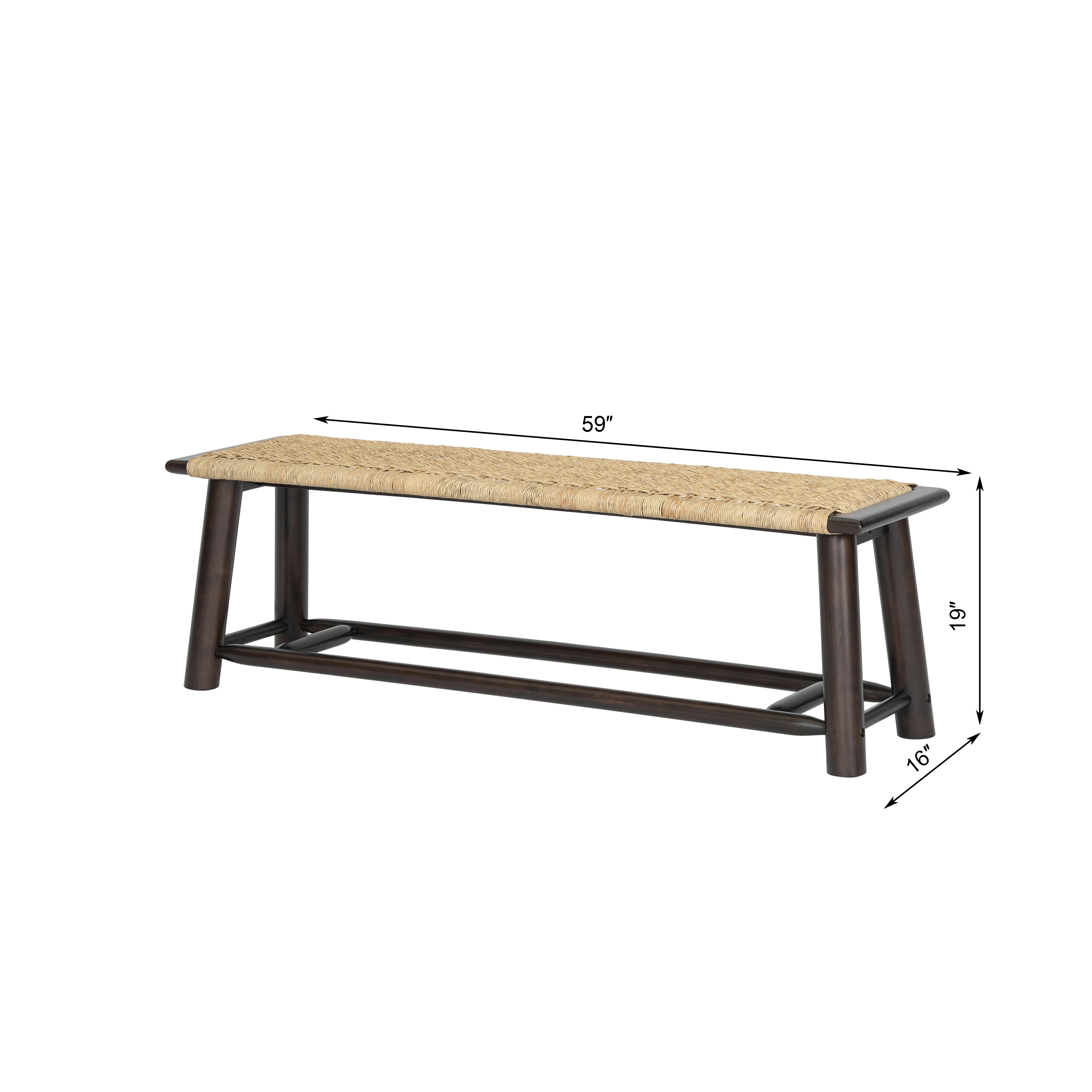 Modern Farmhouse Extendable Dining Table Set with Solid Wood Rattan Chairs - Image 7