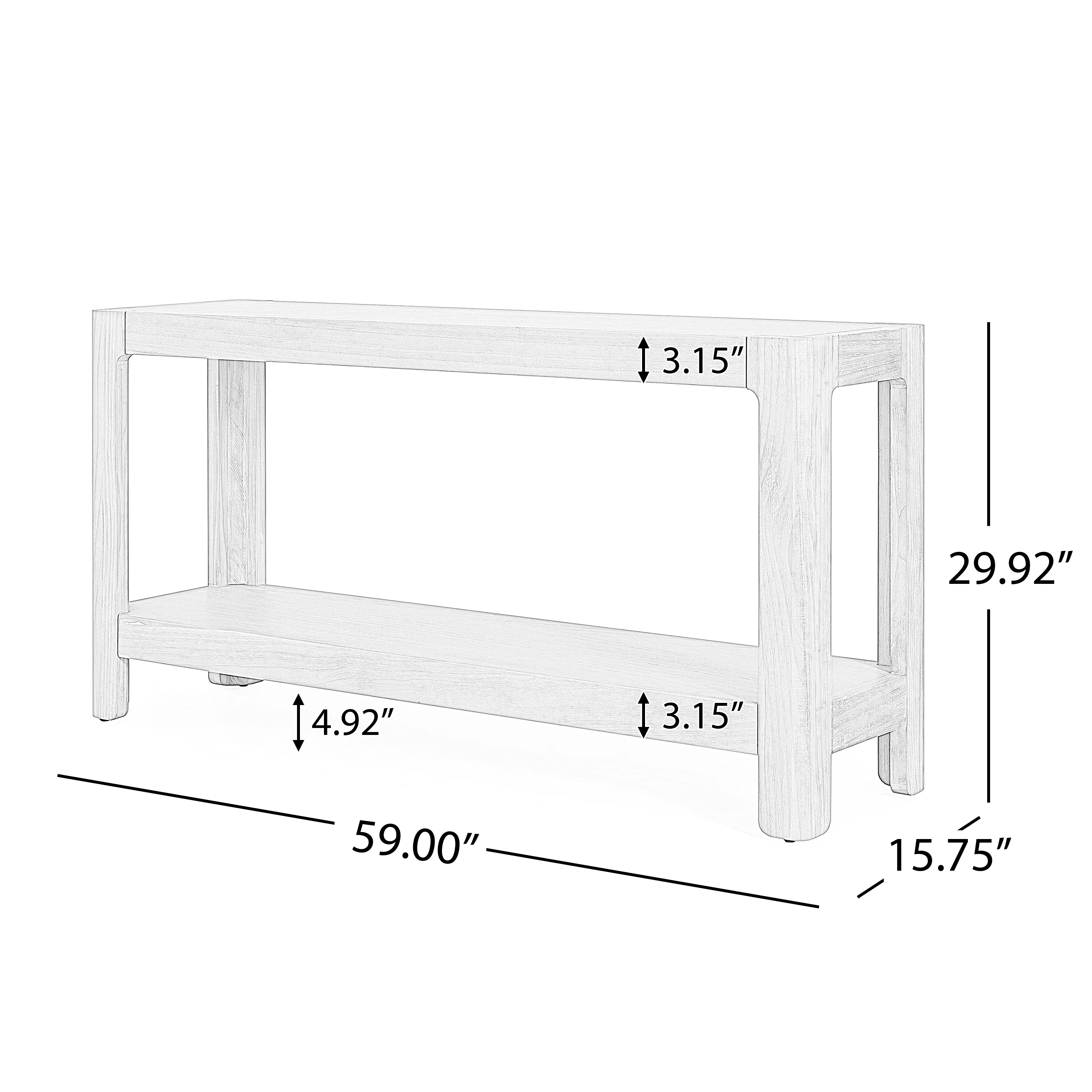 Modern Farmhouse Minimalist Rounded Console Table - Image 20