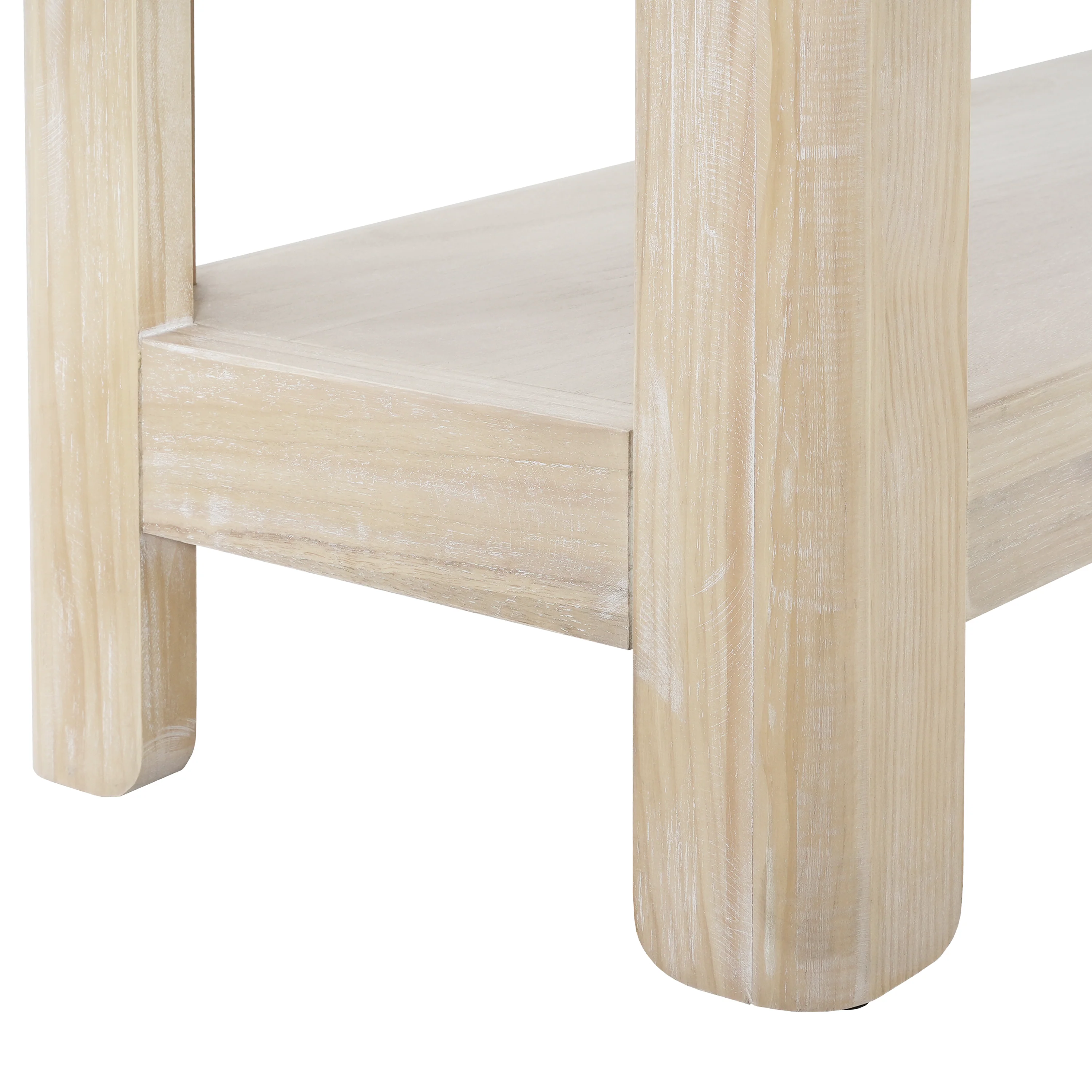 Modern Farmhouse Minimalist Rounded Console Table - Image 37