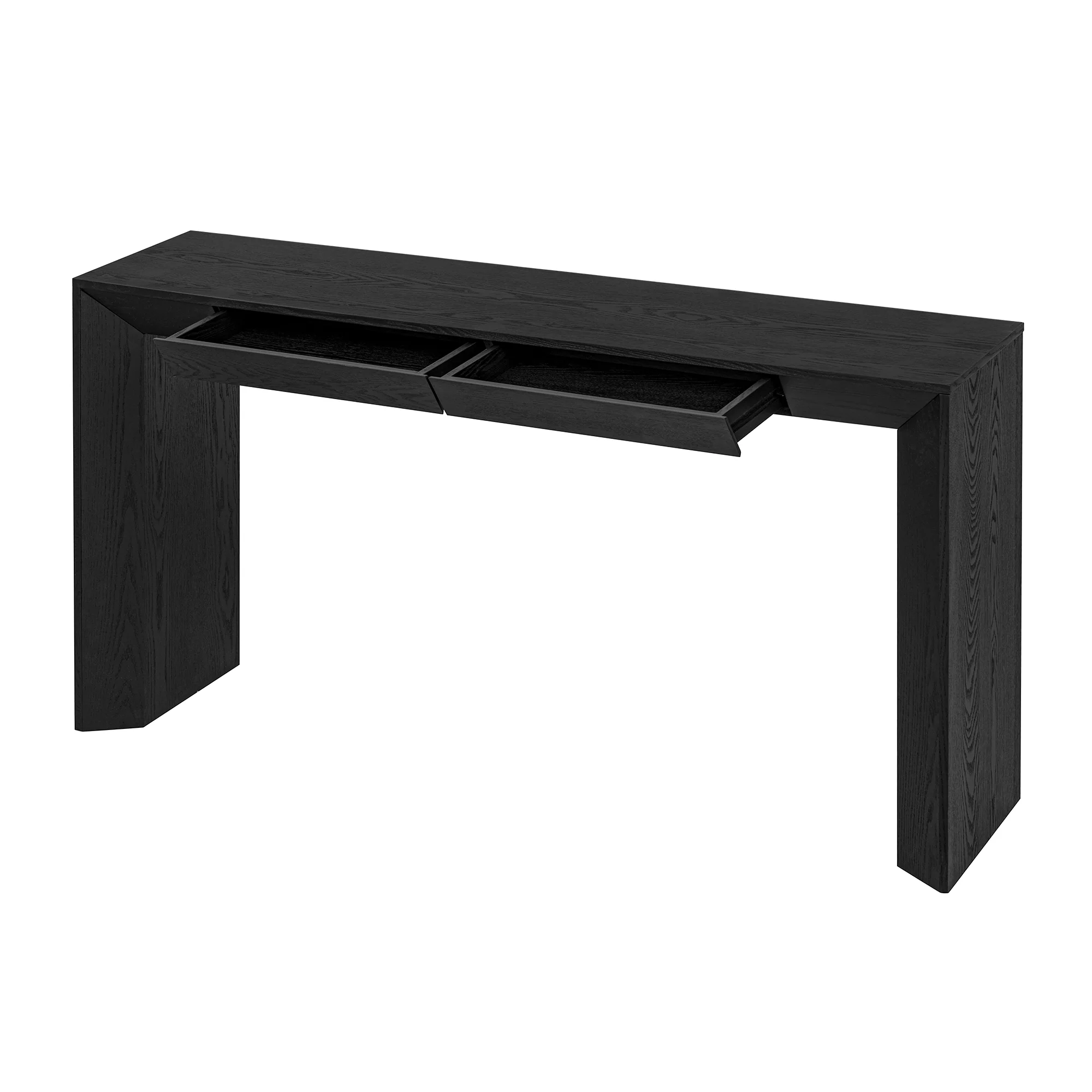 Modern Farmhouse Waterfall Console Table with 2 Concealed Drawers - Image 14