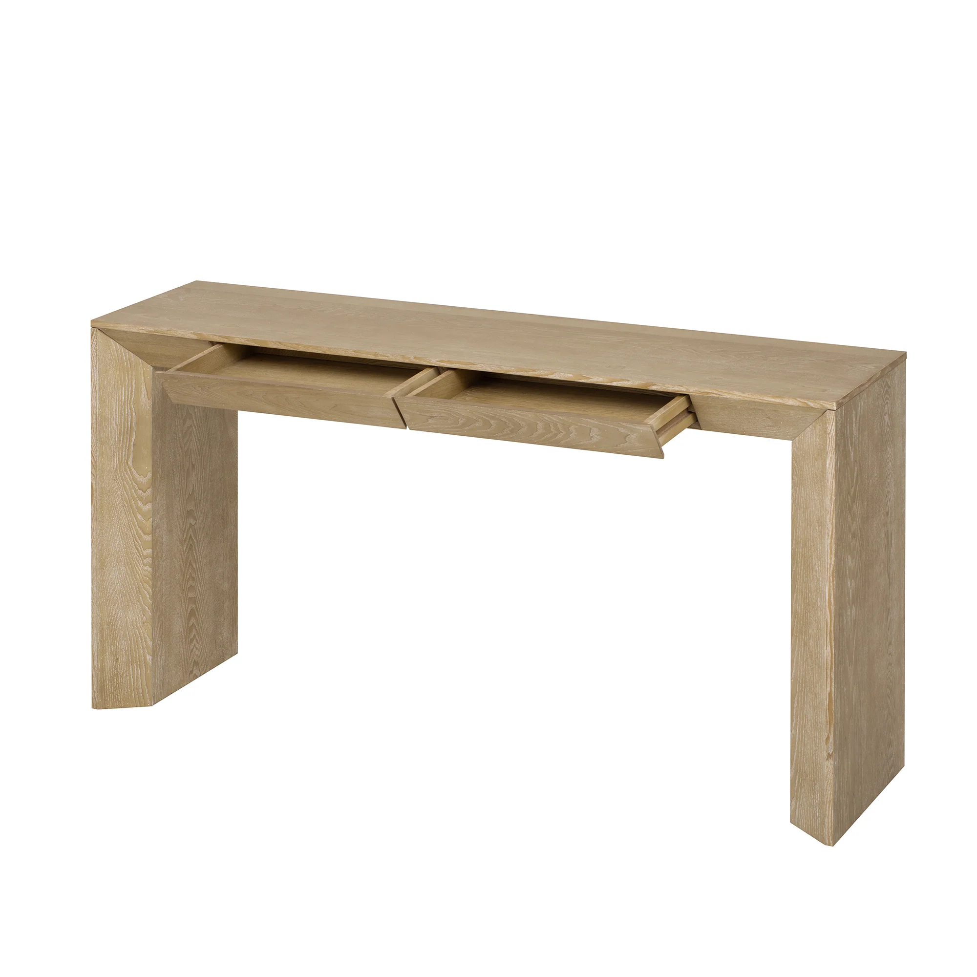 Modern Farmhouse Waterfall Console Table with 2 Concealed Drawers - Image 28