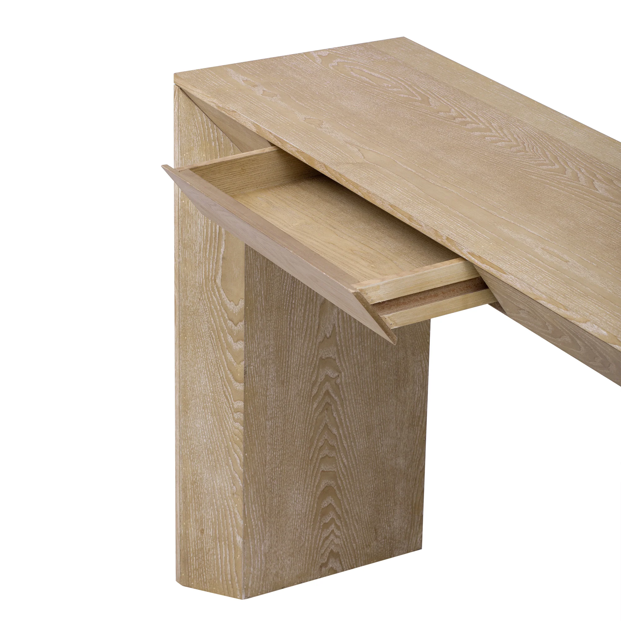 Modern Farmhouse Waterfall Console Table with 2 Concealed Drawers - Image 29