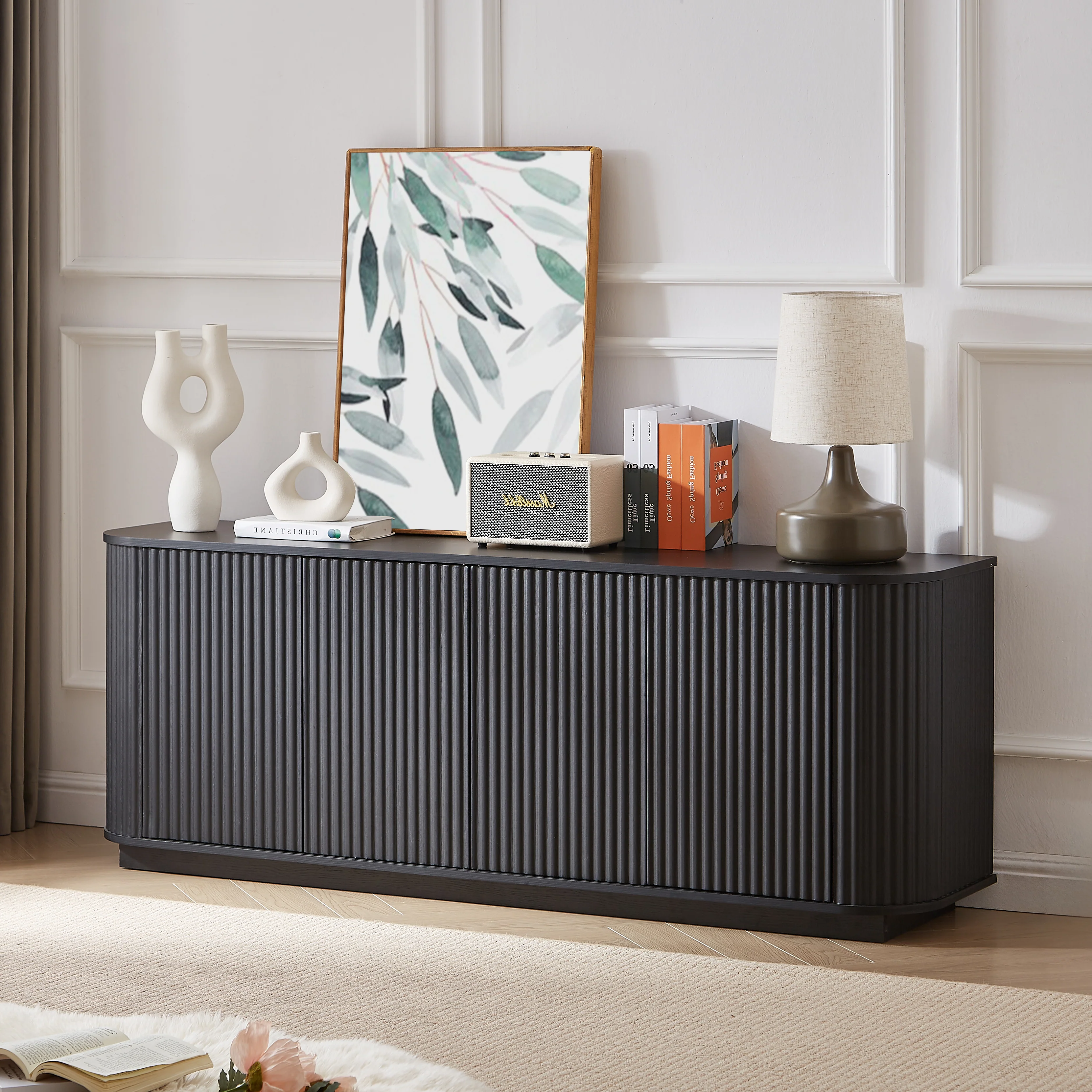 Modern Fluted Sideboard Storage Cabinet - Image 13