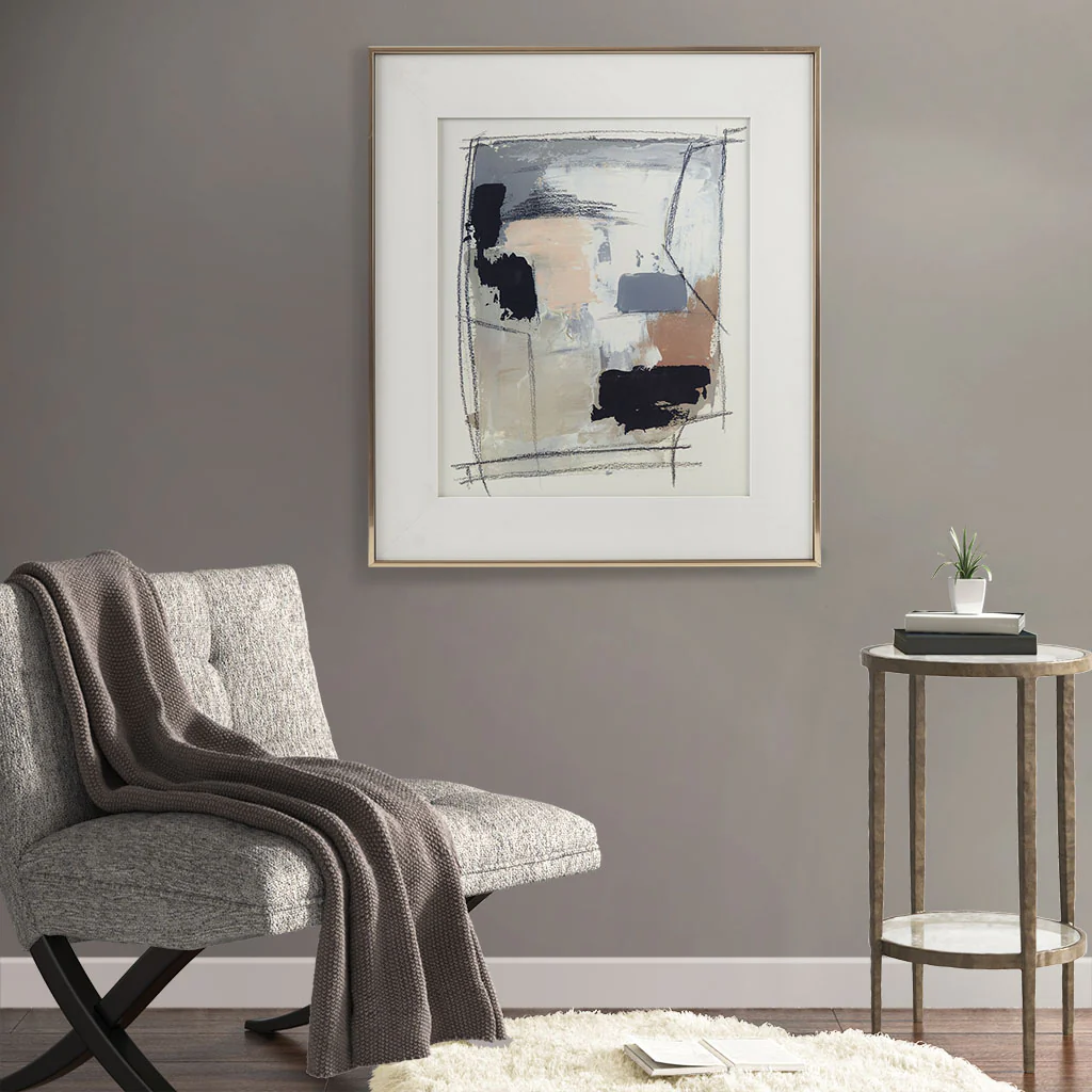 Modern Framed Glass and Gallery Matted Wall Art - Image 4