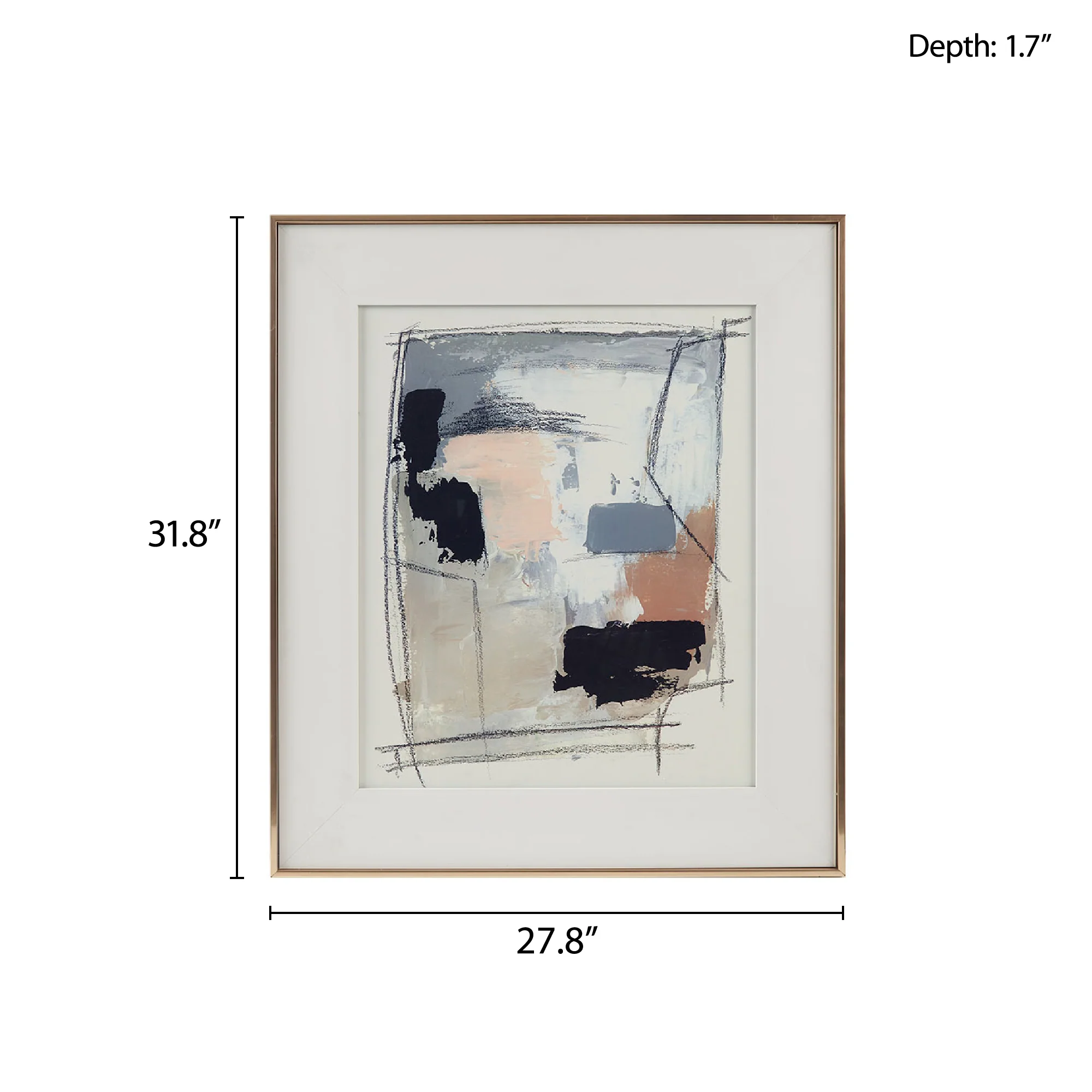 Modern Framed Glass and Gallery Matted Wall Art - Image 8