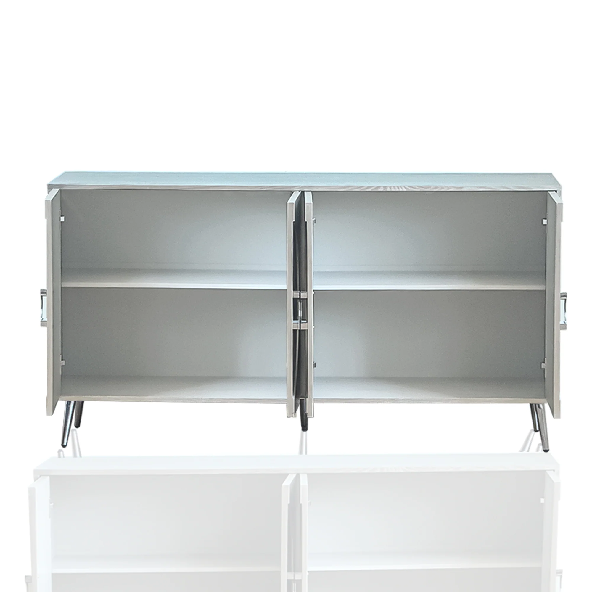 Modern Lacquered 4 Door Wooden Cabinet - Image 34