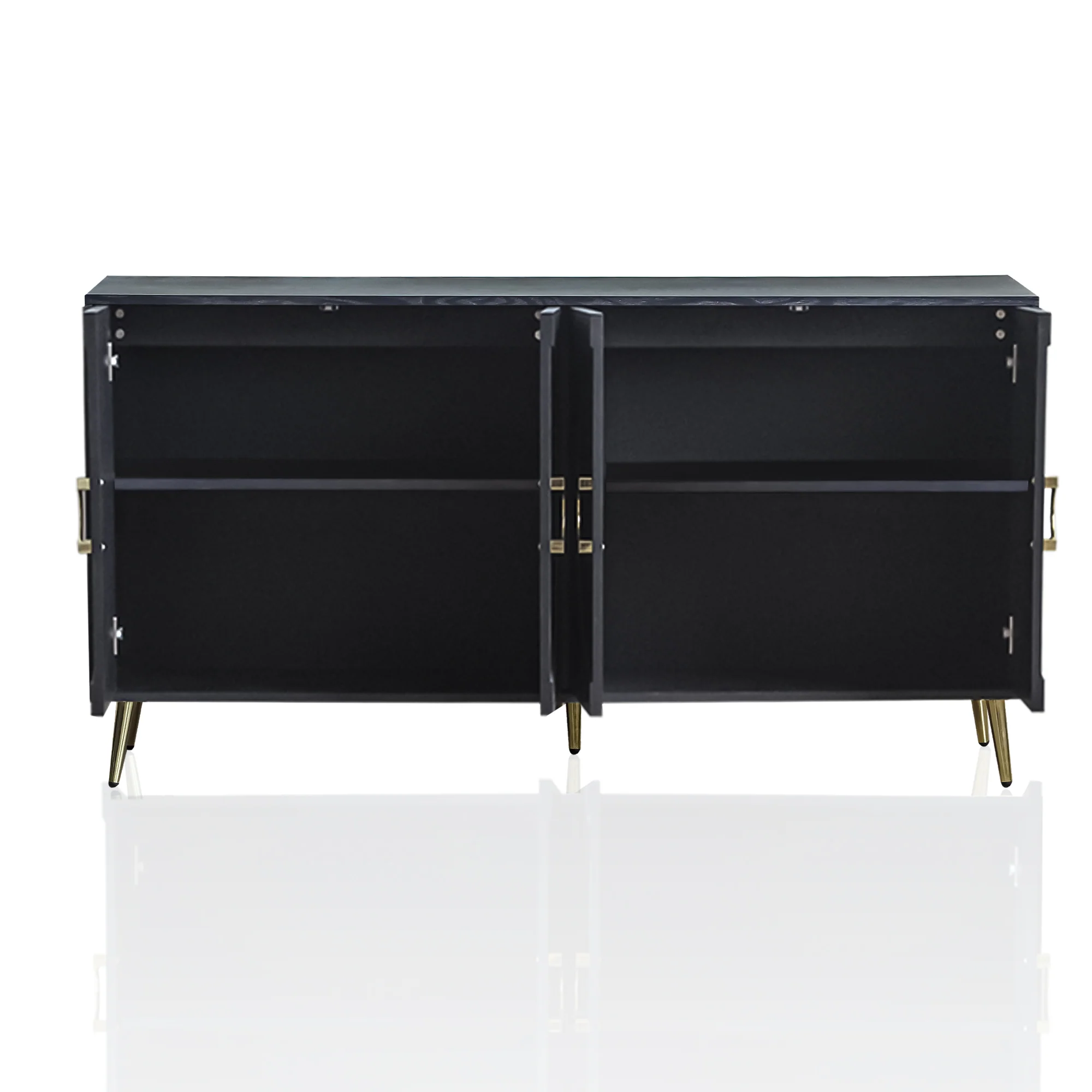 Modern Lacquered 4 Door Wooden Cabinet - Image 9
