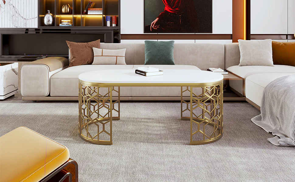 Modern Oval Coffee Table - Image 16