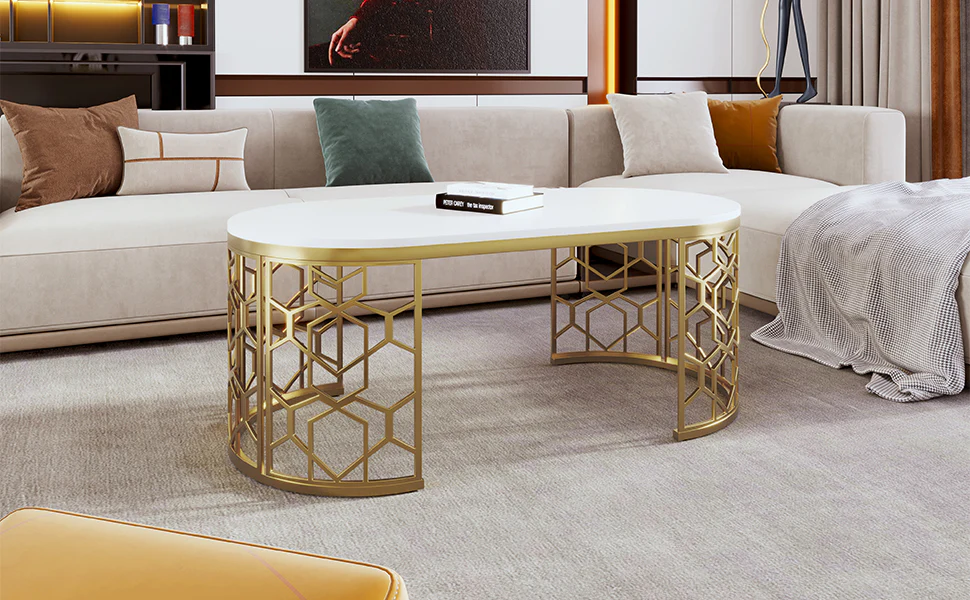 Modern Oval Coffee Table - Image 19