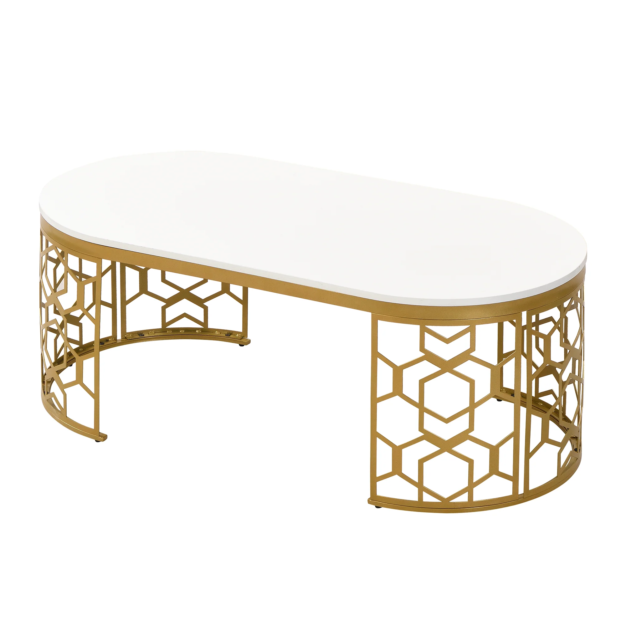 Modern Oval Coffee Table - Image 9