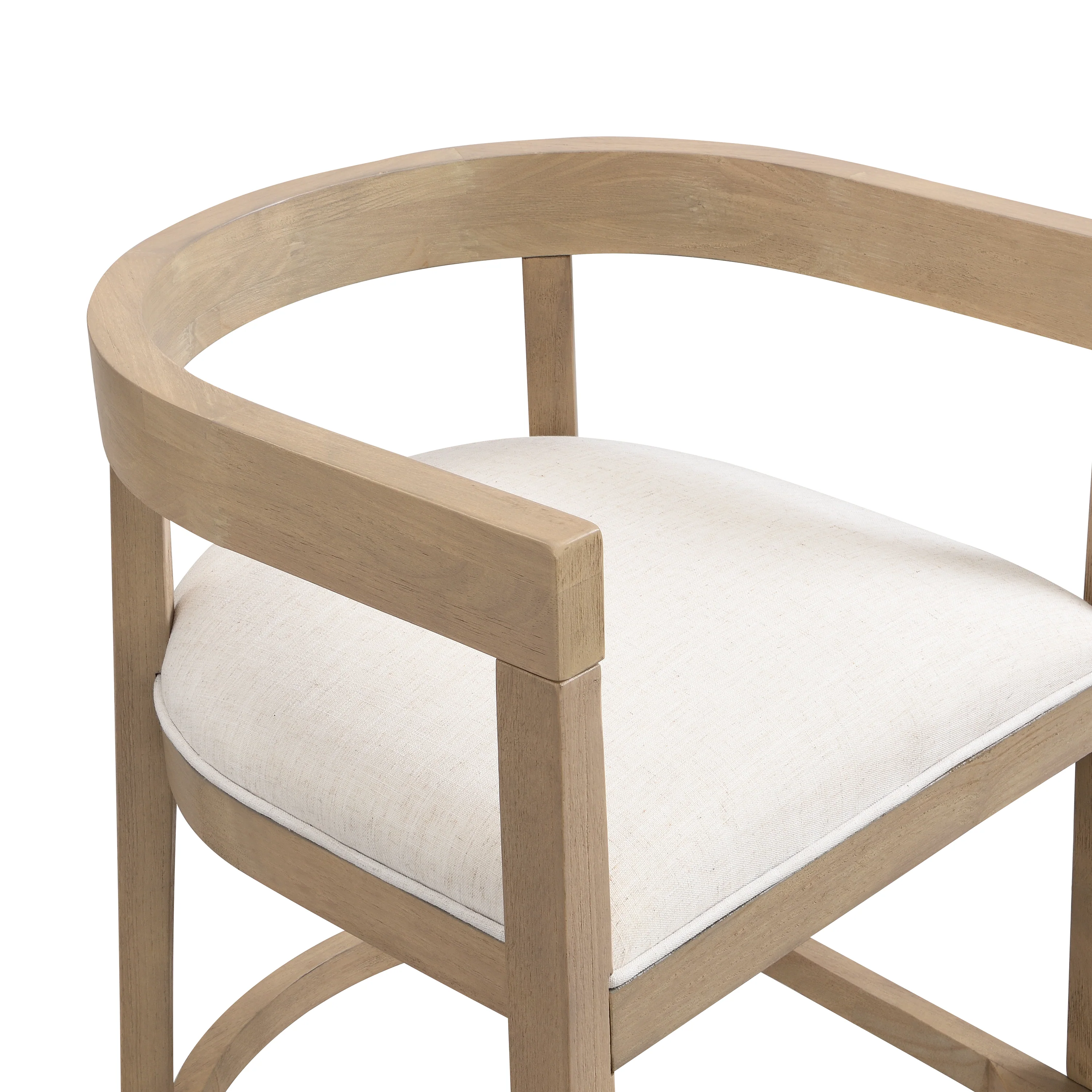 Modern Rubberwood Counter Stool Set with Upholstered Seats - Image 14