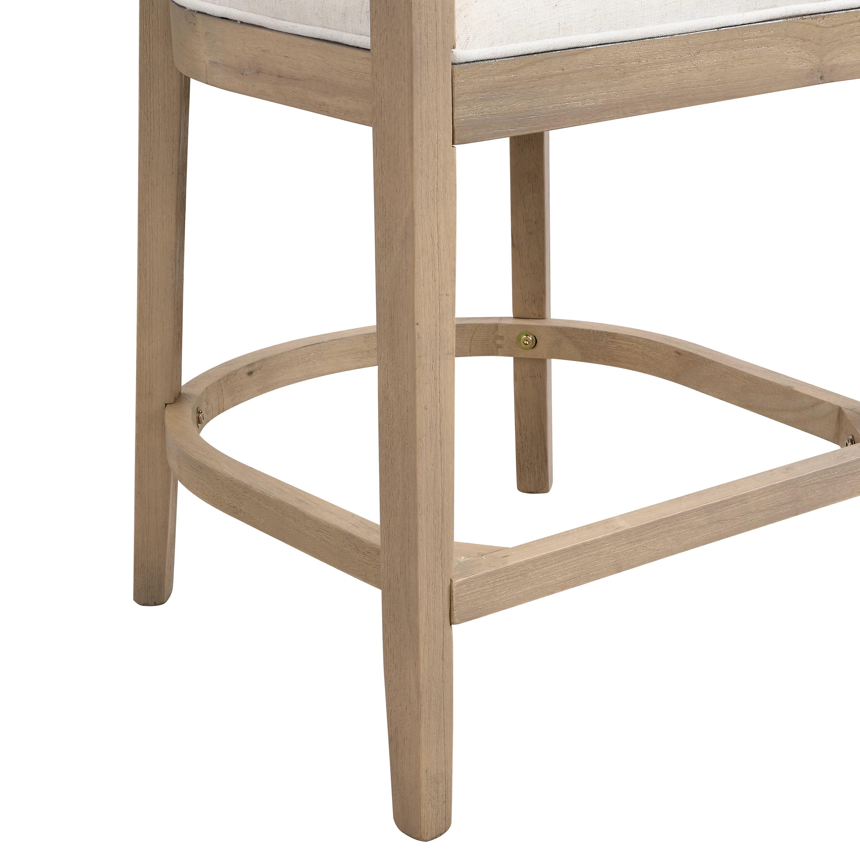 Modern Rubberwood Counter Stool Set with Upholstered Seats - Image 15