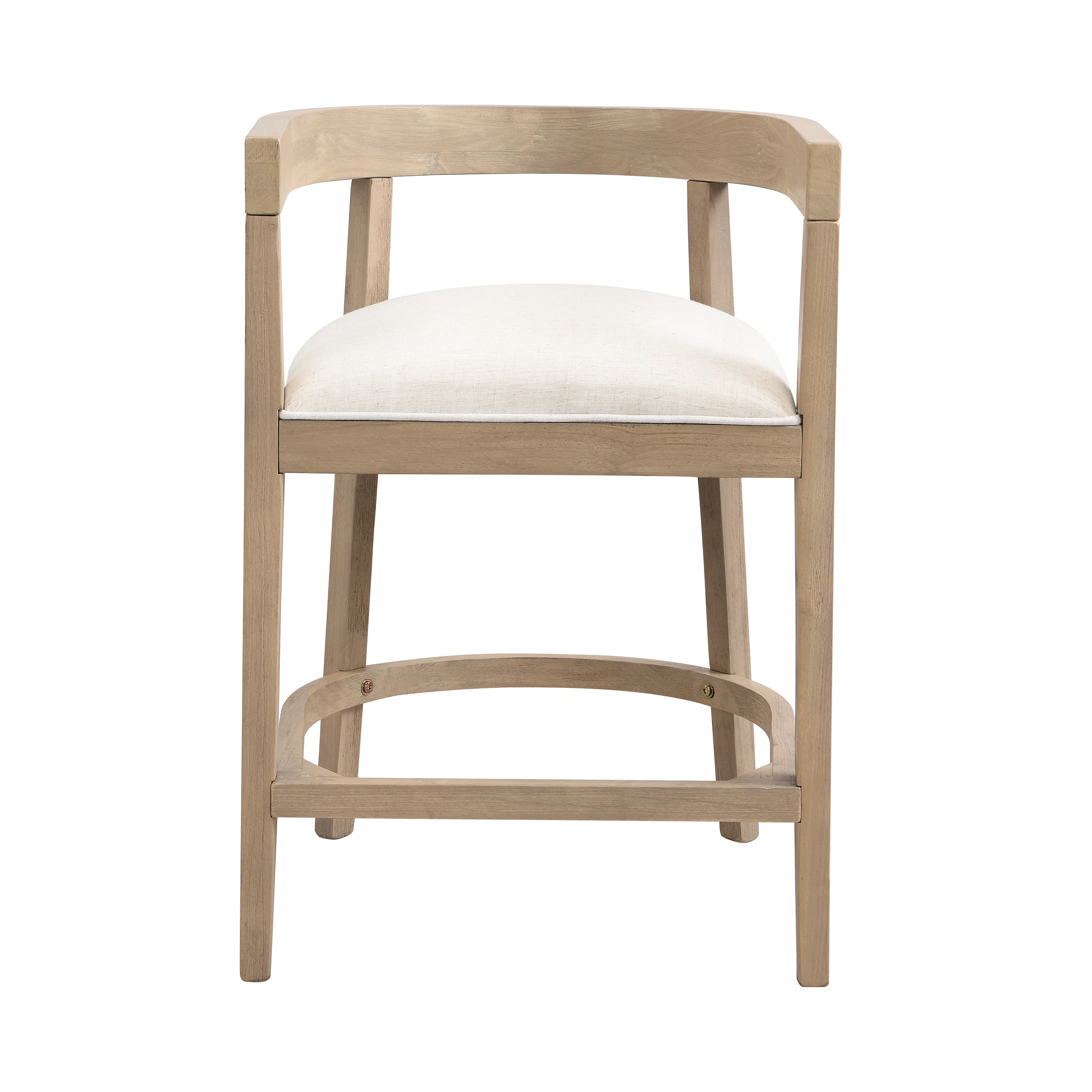 Modern Rubberwood Counter Stool Set with Upholstered Seats - Image 17