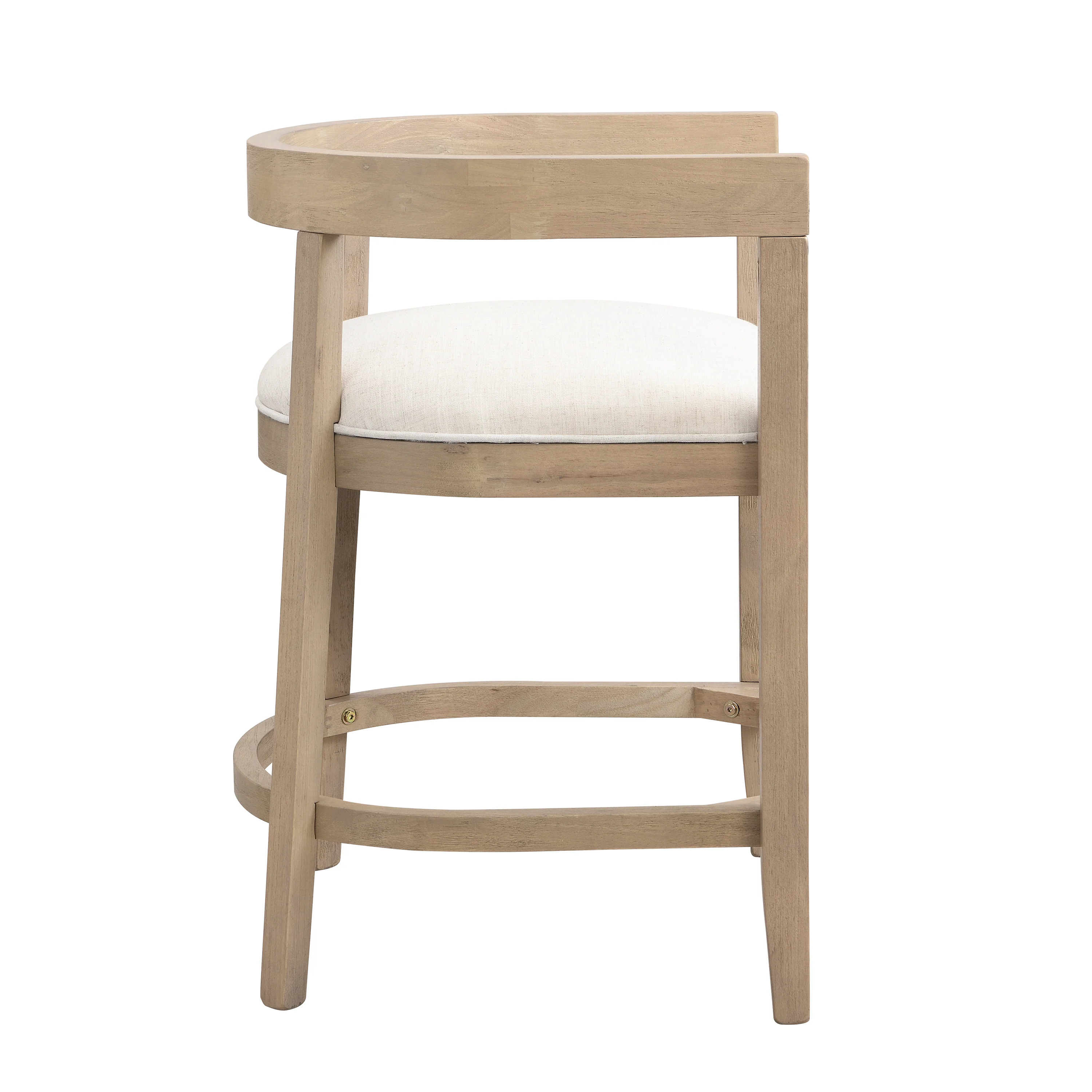 Modern Rubberwood Counter Stool Set with Upholstered Seats - Image 18