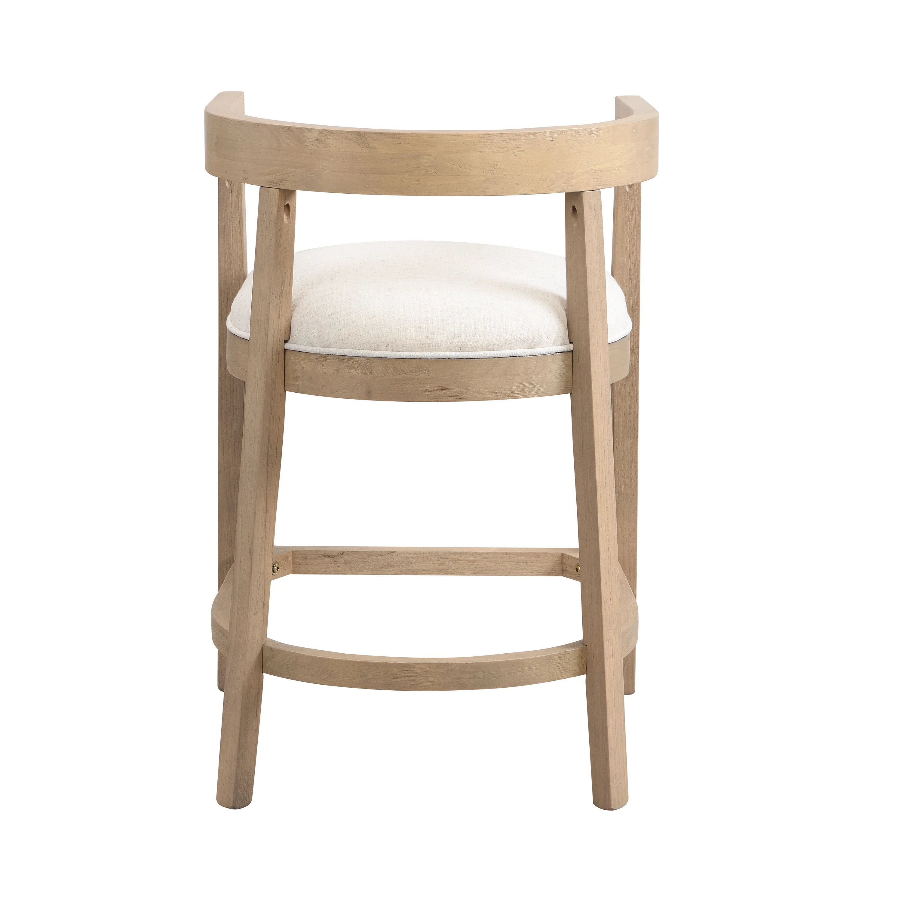 Modern Rubberwood Counter Stool Set with Upholstered Seats - Image 19