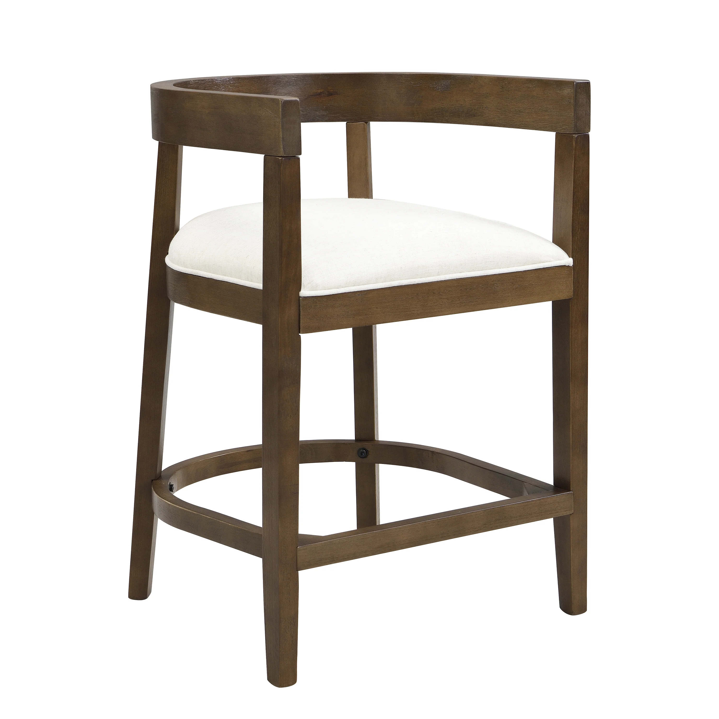 Modern Rubberwood Counter Stool Set with Upholstered Seats - Image 23
