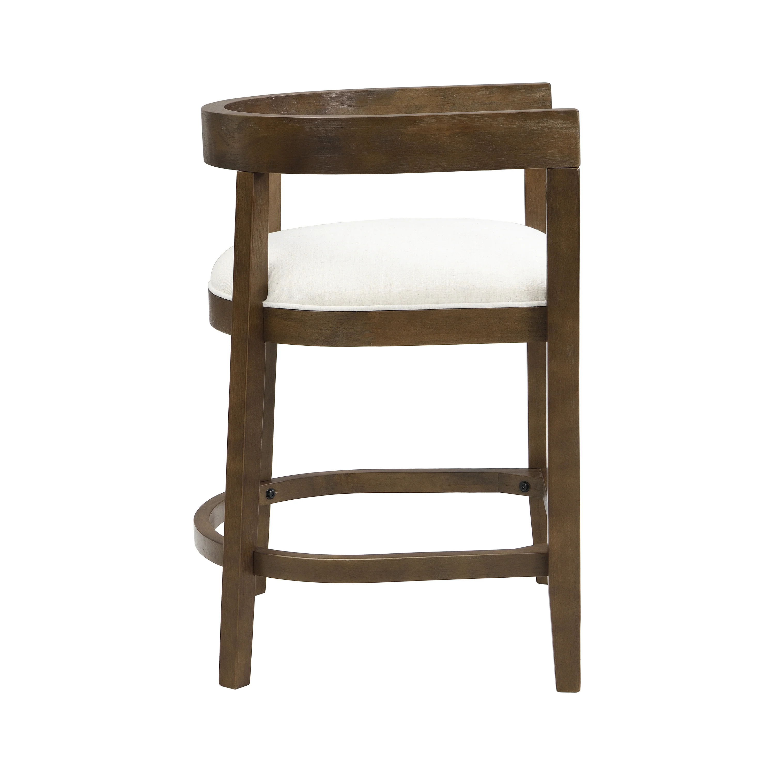 Modern Rubberwood Counter Stool Set with Upholstered Seats - Image 24