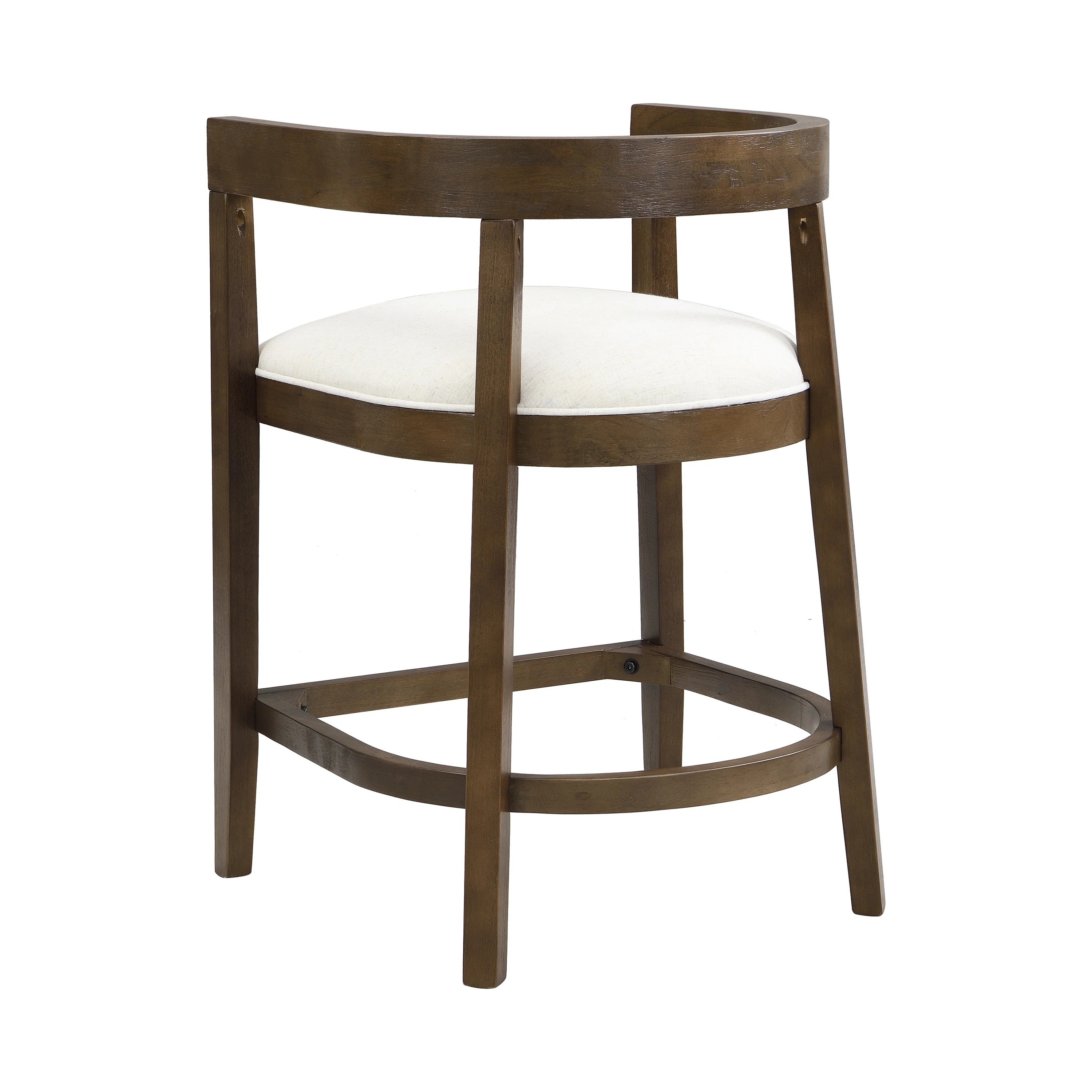 Modern Rubberwood Counter Stool Set with Upholstered Seats - Image 25